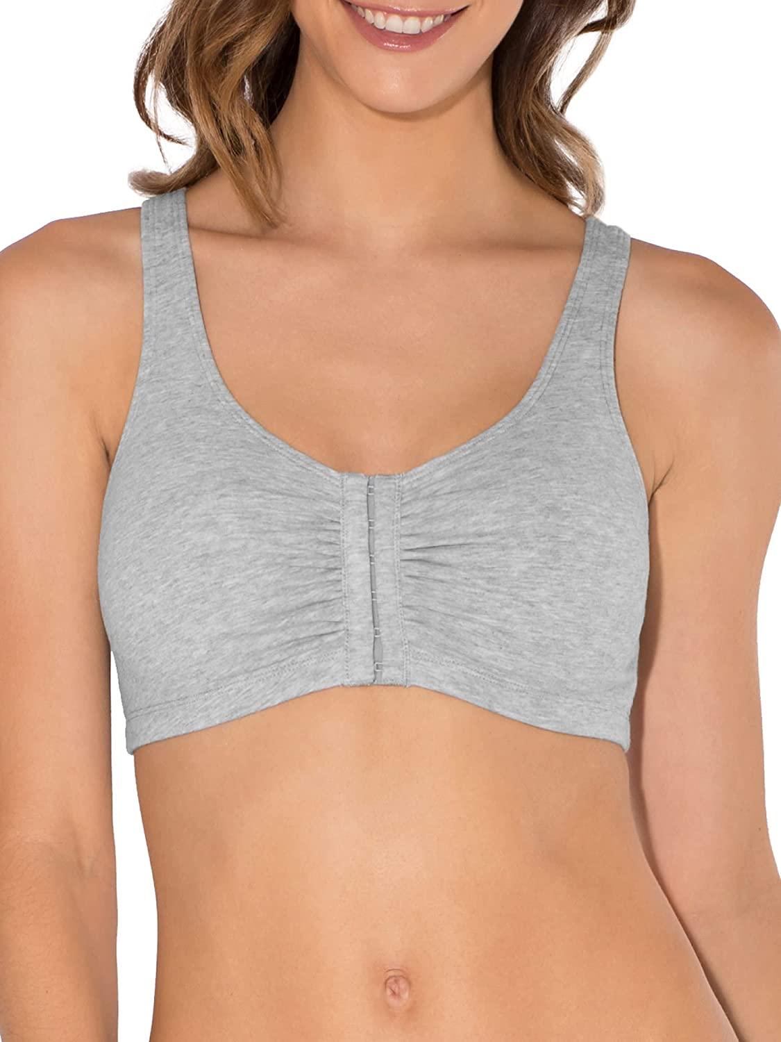  Fruit Of The Loom Womens Front Closure Cotton Sports Bra