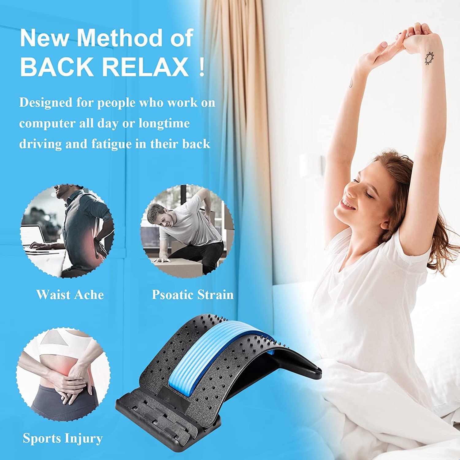 Back Cracker Device, Back Stretcher for Pain Relief, 4 Levels