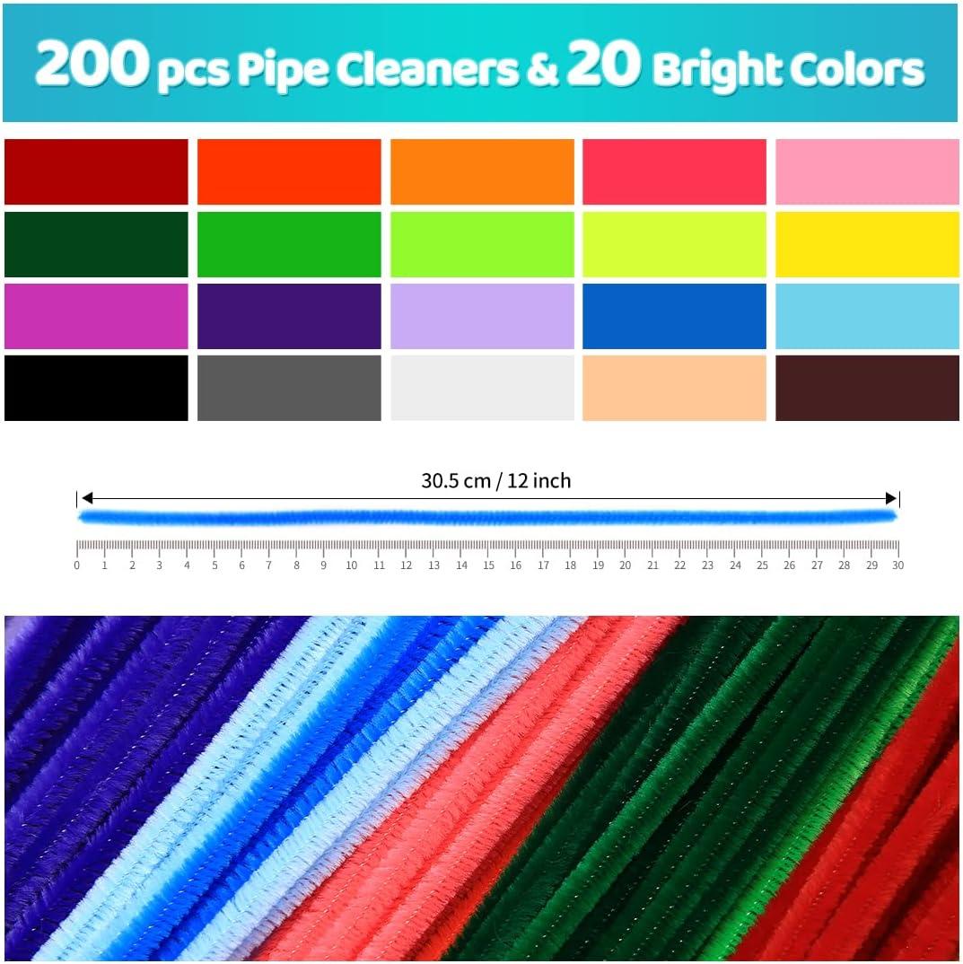 200psc Purple Pipe Cleaners, Chenille Stems, Pipe Cleaners for Crafts, Pipe  Cleaner Crafts, Art and Craft Supplies.