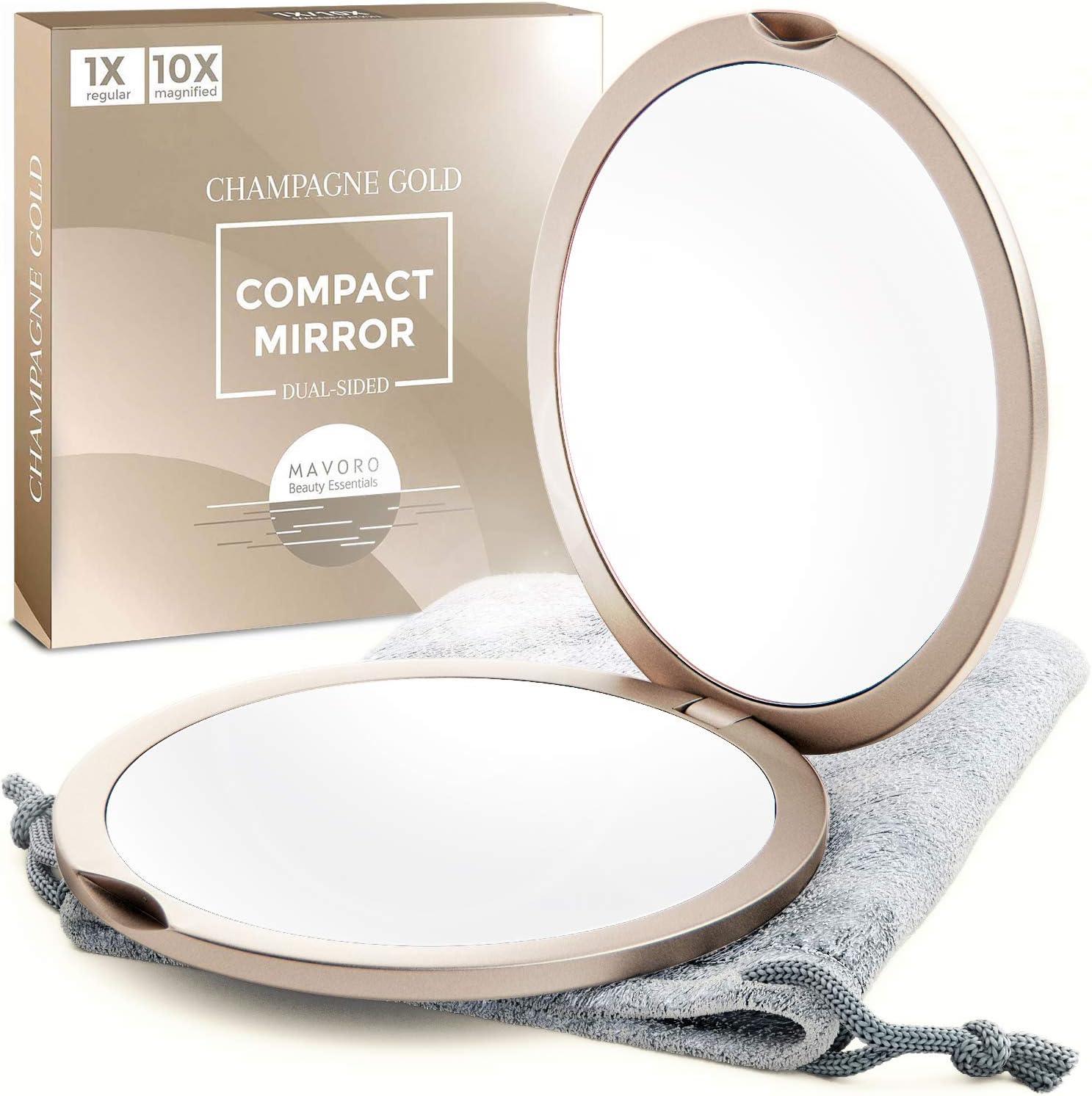 YM HOME Compact Mirror, Travel Makeup Mirror, Small Portable Mirror for  Purse Pocket, 1X/5X Handheld Magnifying Mirror : Amazon.in: Beauty
