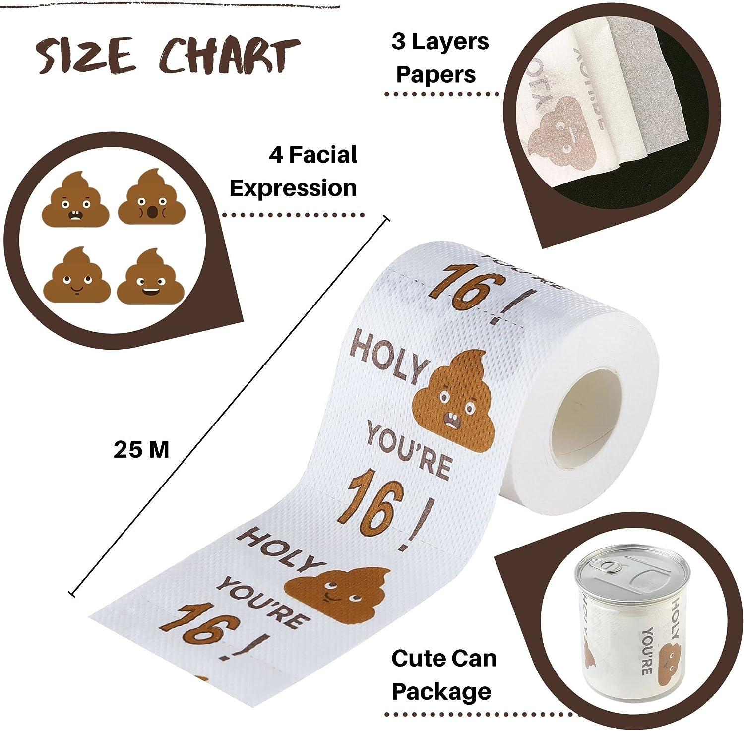 KPX 40th Birthday Gifts for Women and Men - Funny Toilet Paper Roll - 30th  Birthday Decorations for