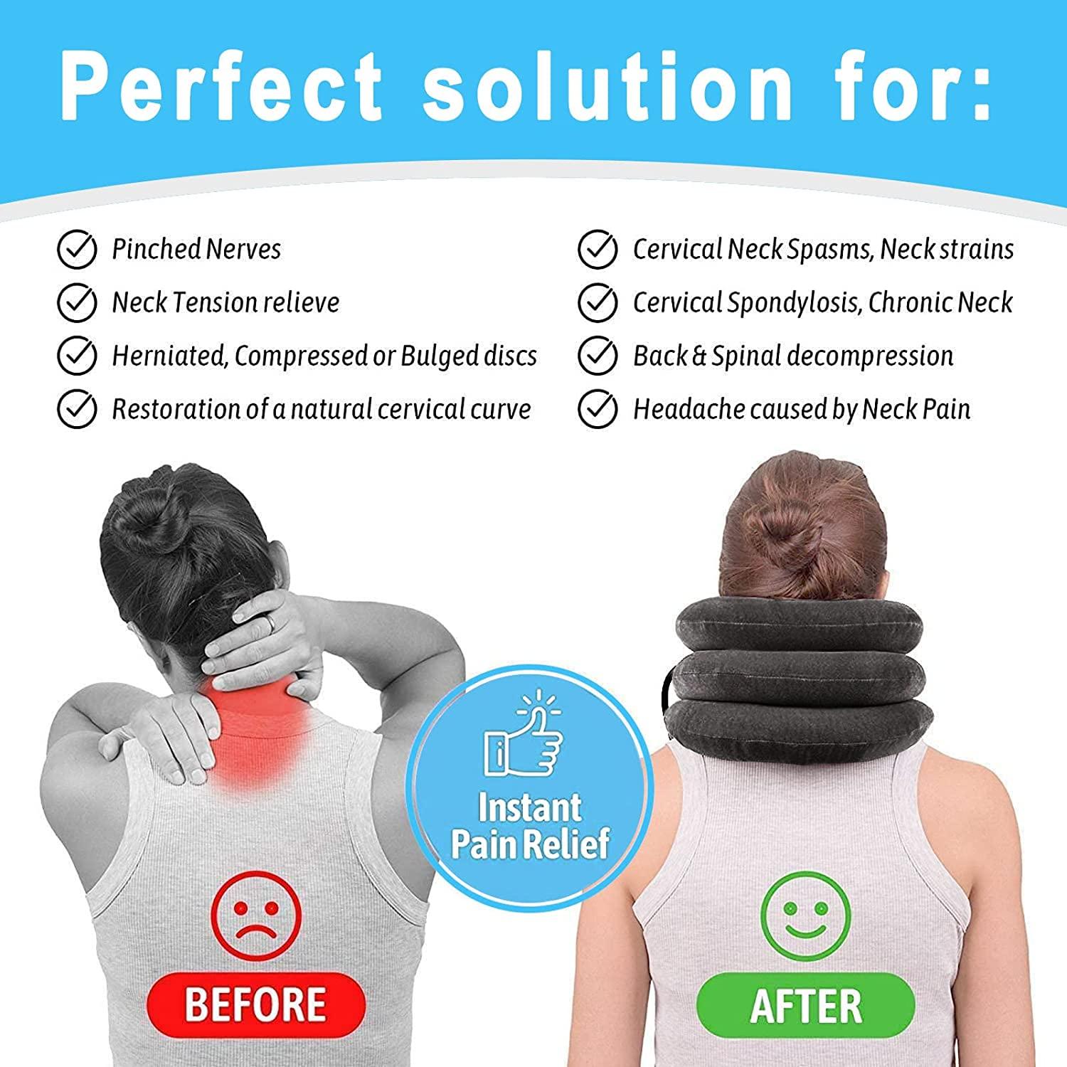 Inflatable Cervical Neck Traction Pillow Neck Shoulder Spine