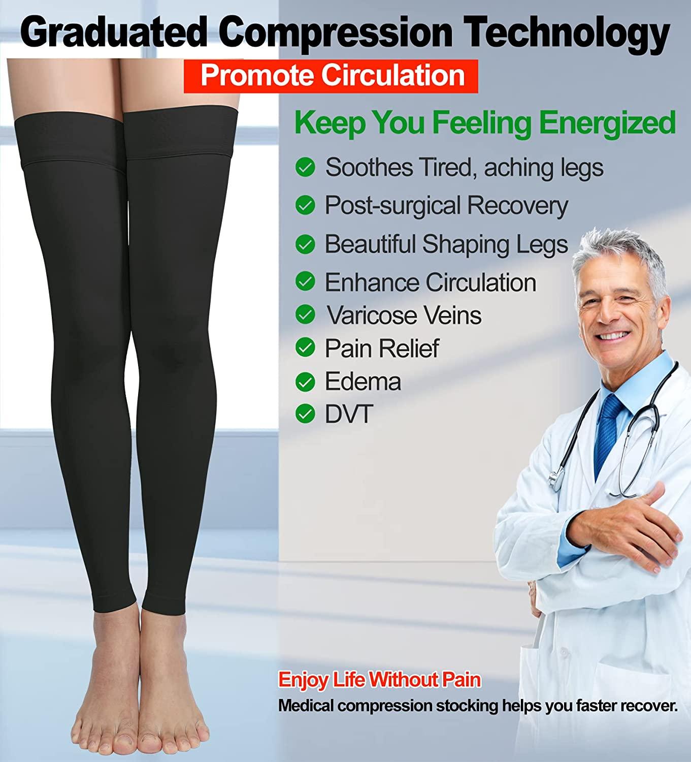 Leg Support Tights with Silicone