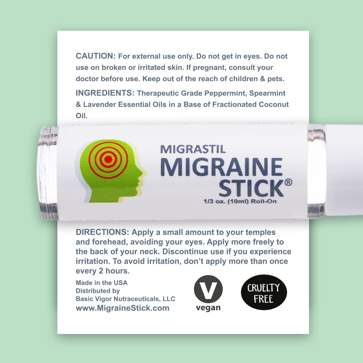 Migrastil Original Migraine Stick & Extra Strength Migraine Stick Bundle,  Quick Cooling Migraine & Tension Headache Support. Made in The USA