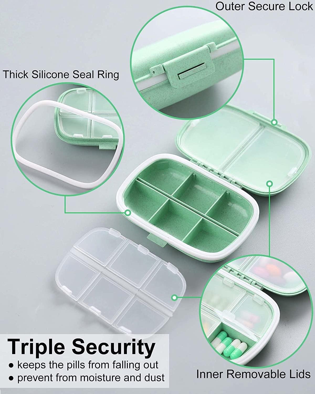 Mini Small Pill Box, Luxury Diamond-encrusted Compartmentalized
