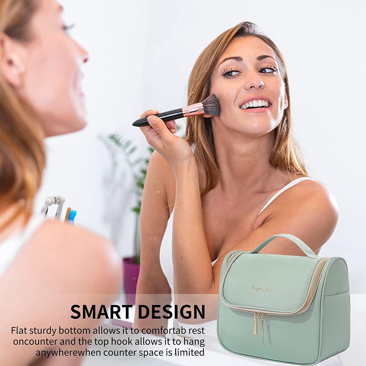Travel Makeup Bag Cosmetic Bag Makeup Bag Toiletry bag for women and girls  (Green) : : Beauty