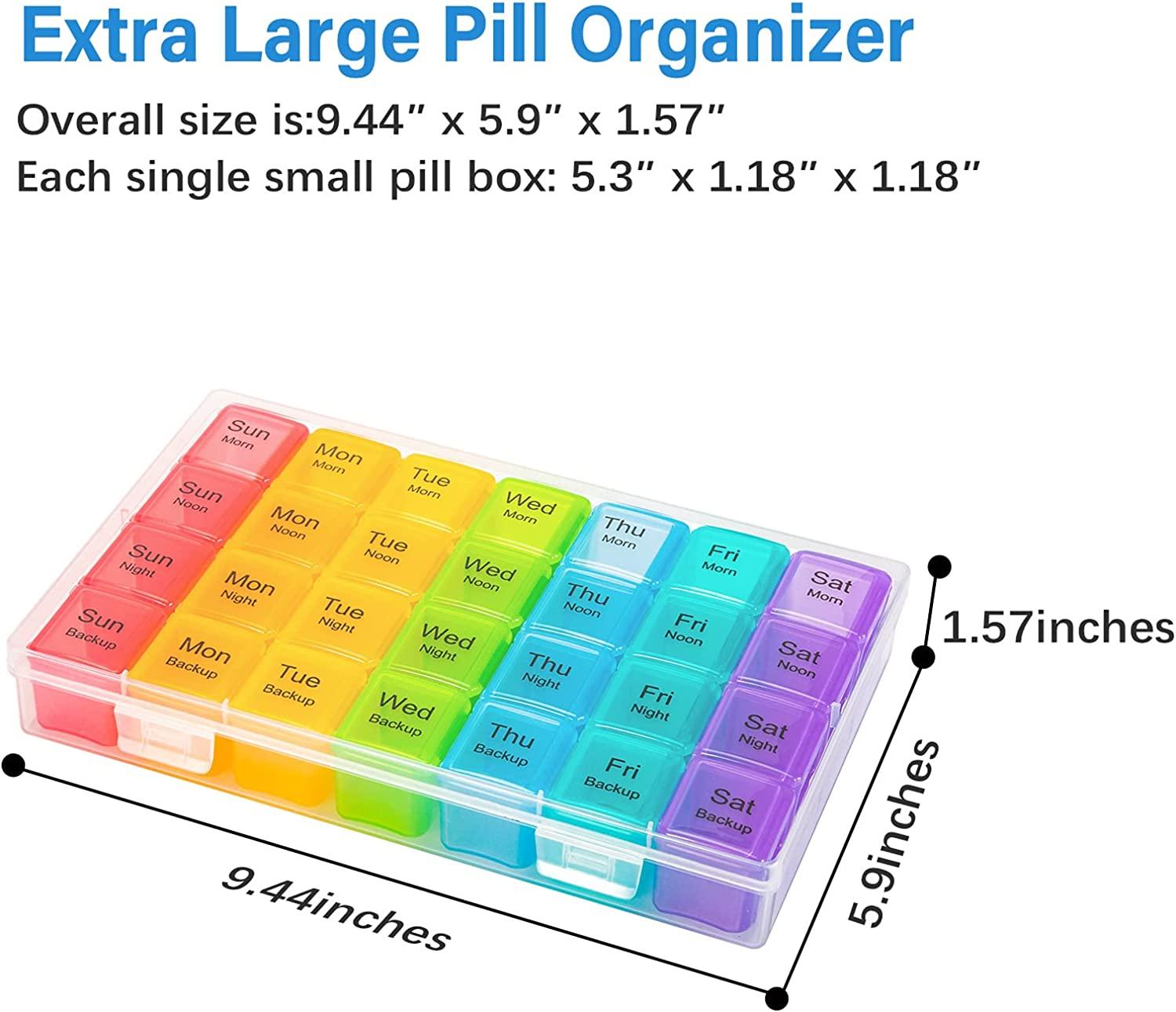 8 Times a Day x 7 Day<br>Large Pill Organizer