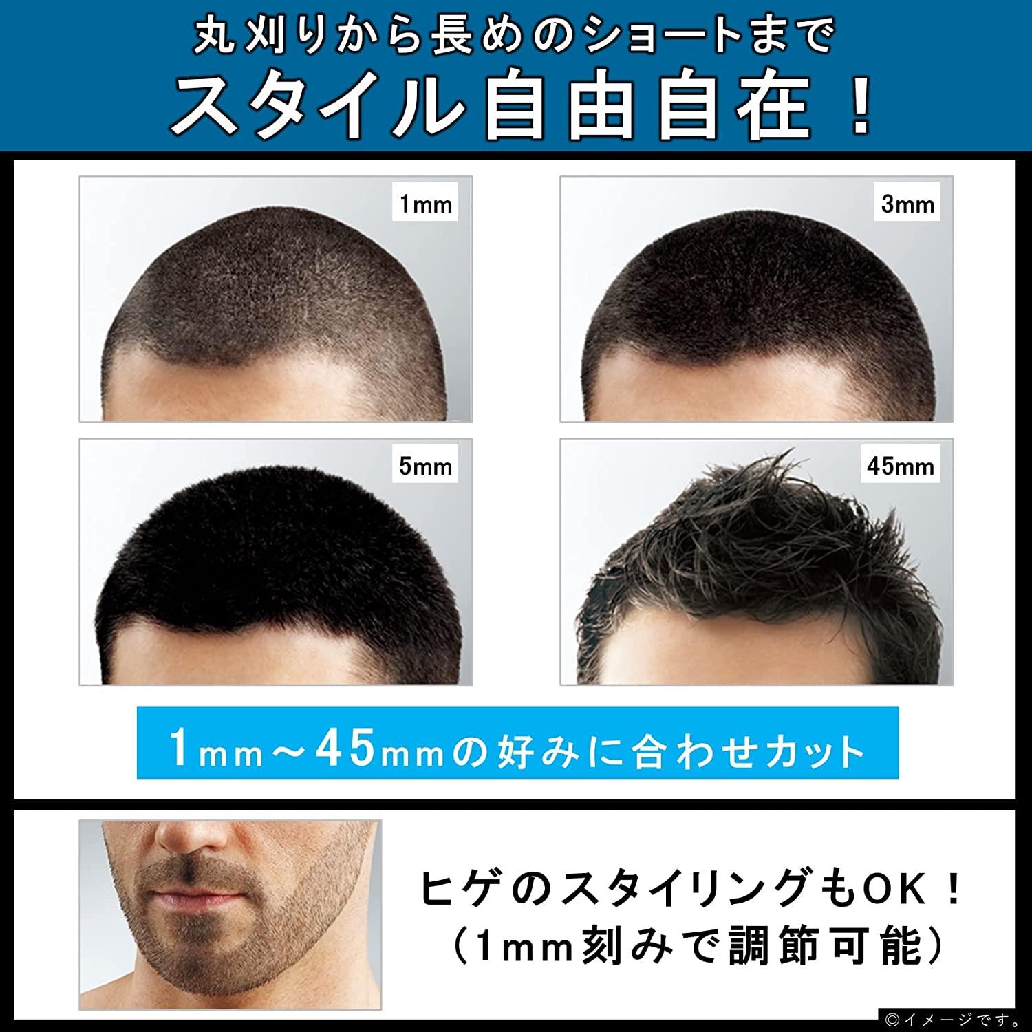 Panasonic Hair Cutter Hair Clipper Rechargeable/AC Type Silver ER 