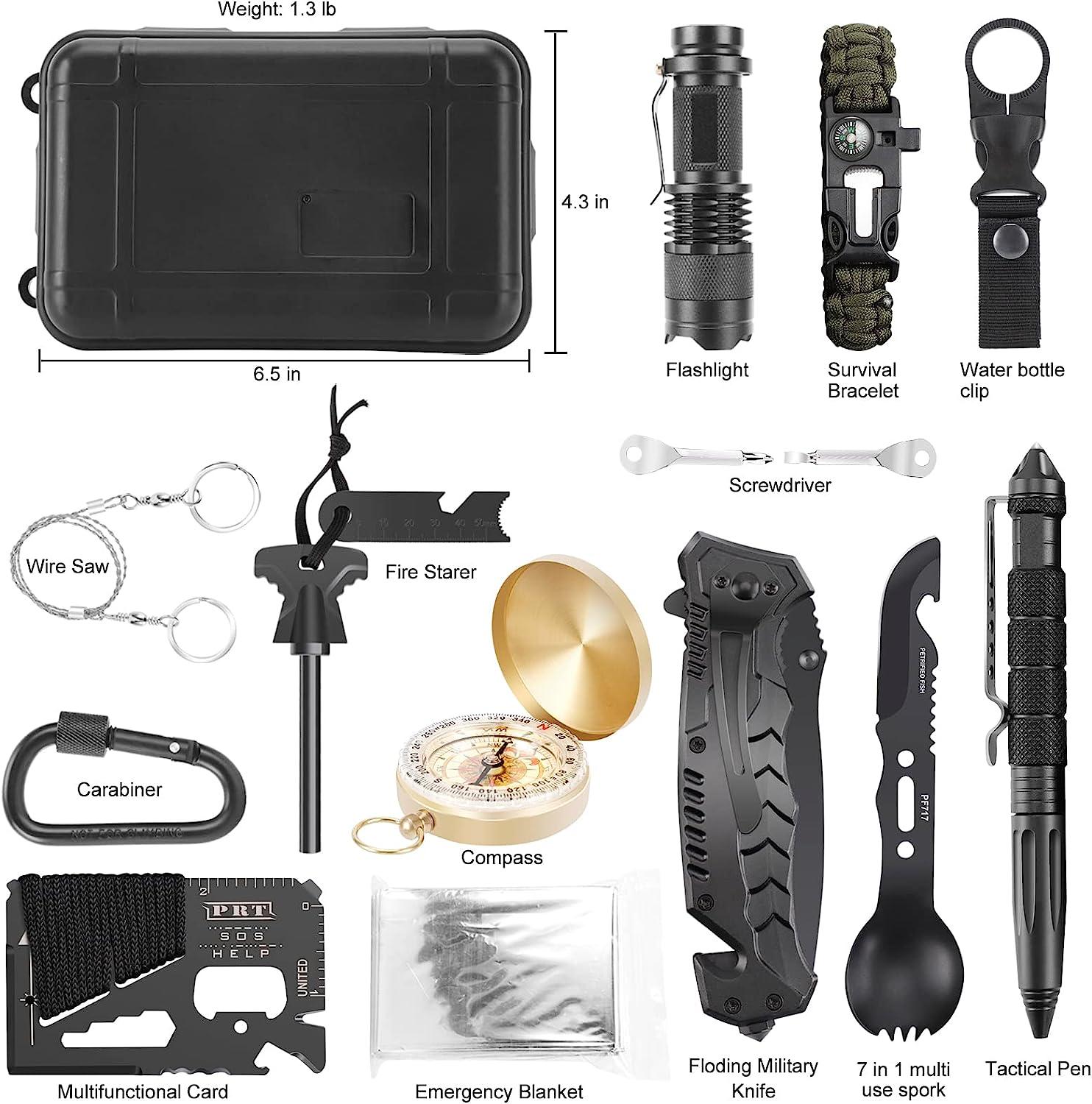 Gift For Men Dad Husband, 17 In 1, Survival Gear Tool Cool Gadgets  Emergency Survival Gear And Equipment Christmas Stocking Stuffed For Family  Hiking