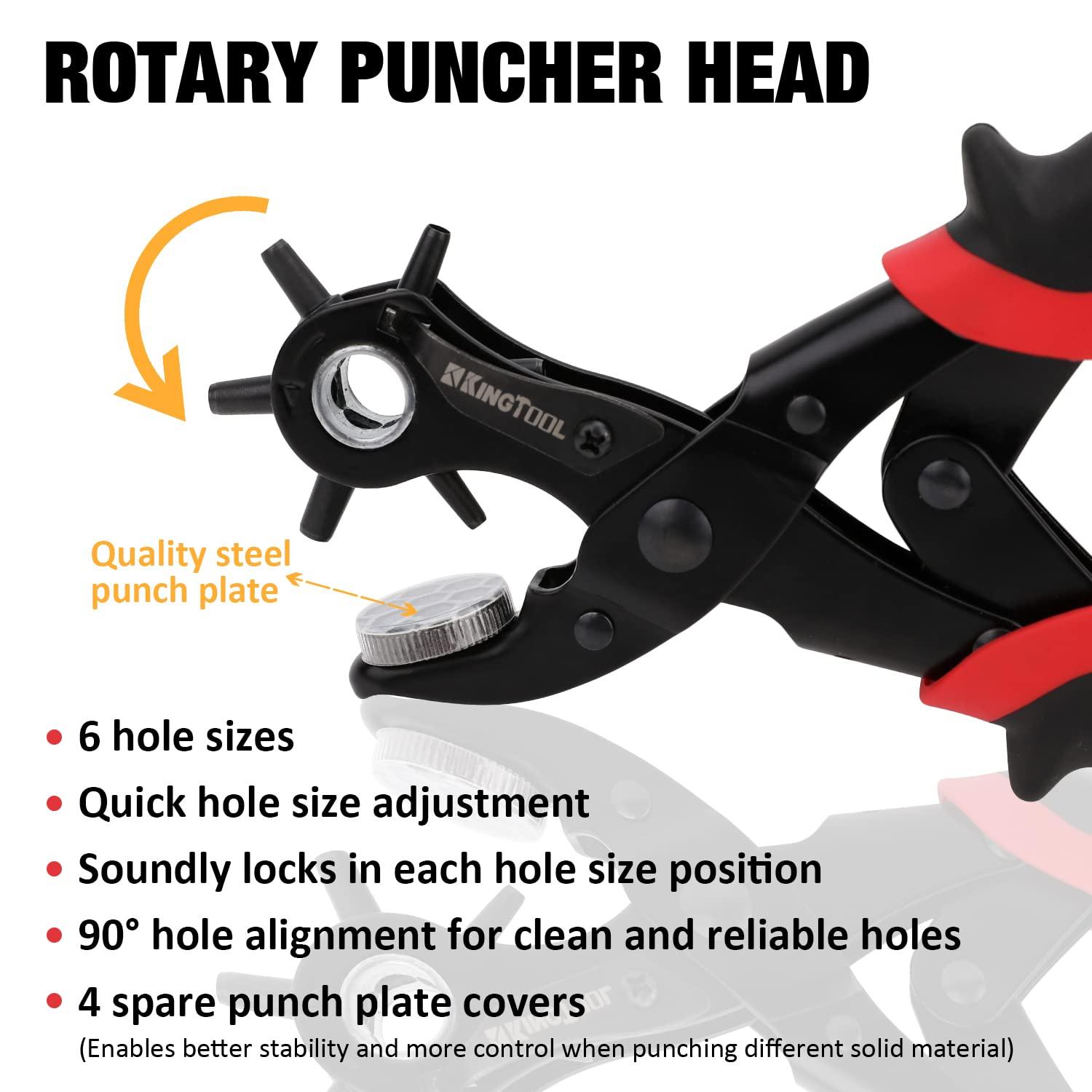 4 Leather Belt Hole Punch Belt Puncher Tool Hole Maker Heavy Duty  Revolving