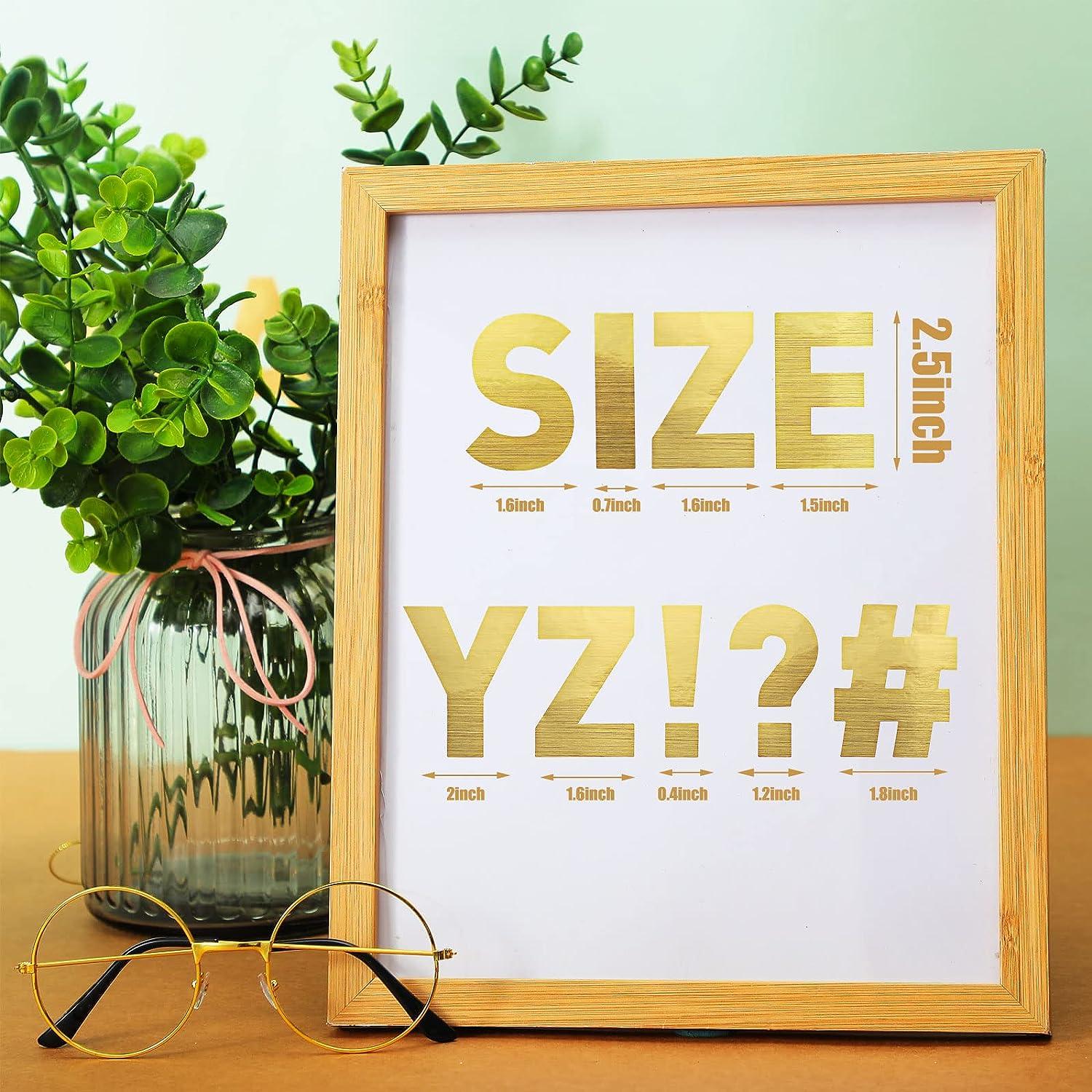 Harloon 232 Pcs 24 Sheets Large Glitter Letter Stickers Big Font Alphabet  Letter Stickers 2.5 Inch Self Adhesive Letters Kit Mailbox Stickers for