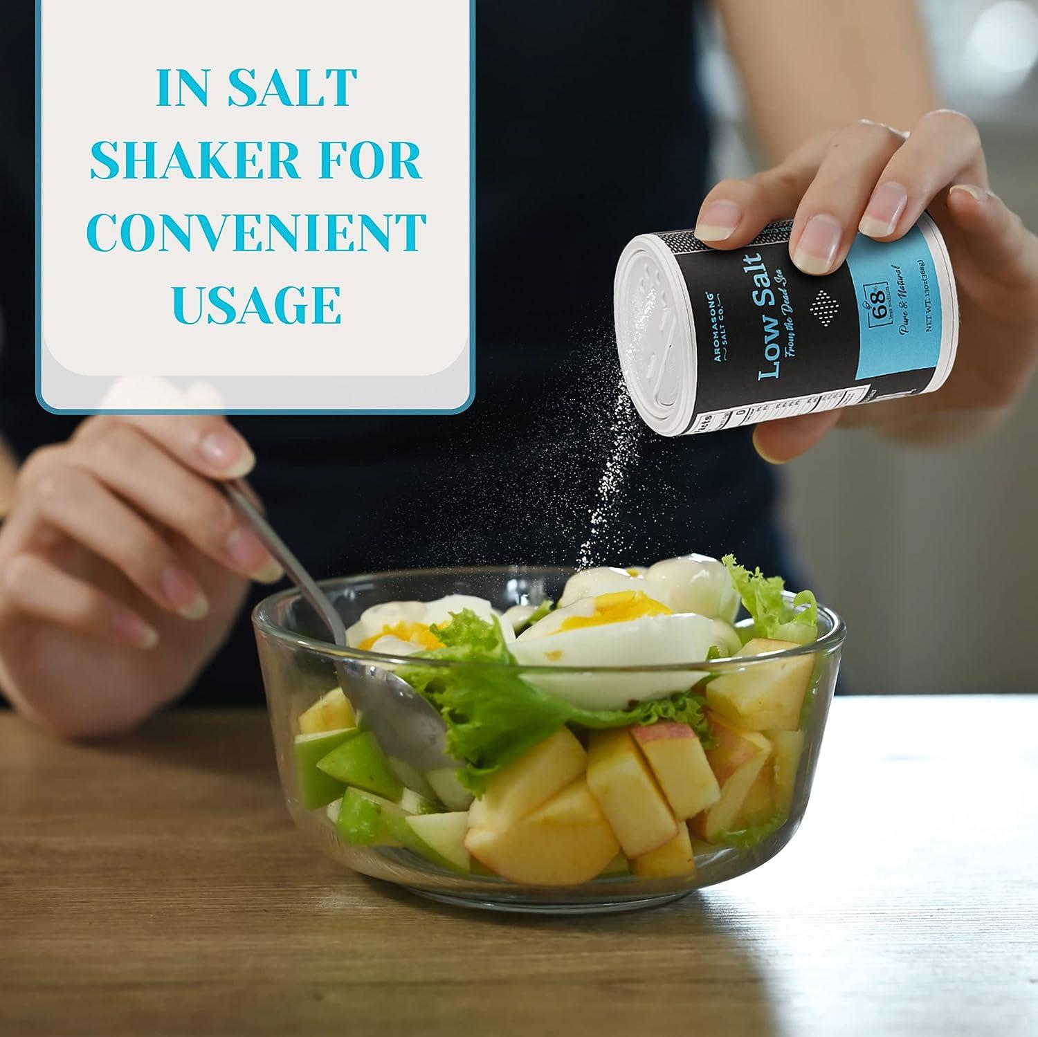 Aromasong Low Sodium Sea Salt 100% Natural Fine Grain Dead Sea Potassium  Chloride with Dead Sea Salt, 39 oz (1106 g)