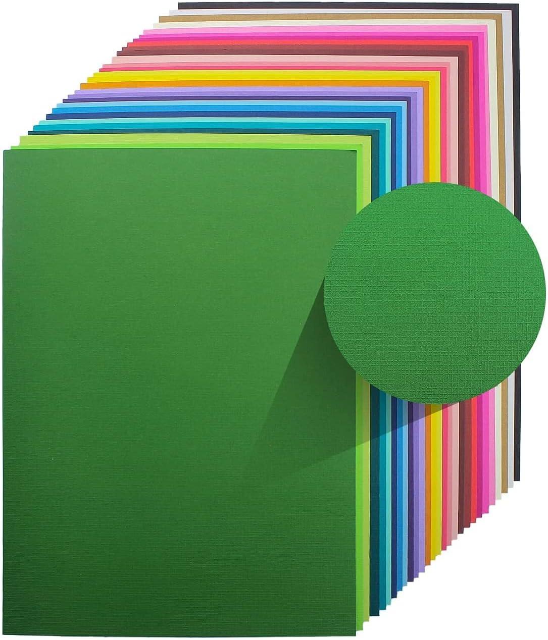 4K Color Textured Cardstock Paper,Assorted Colors 200gsm Faint