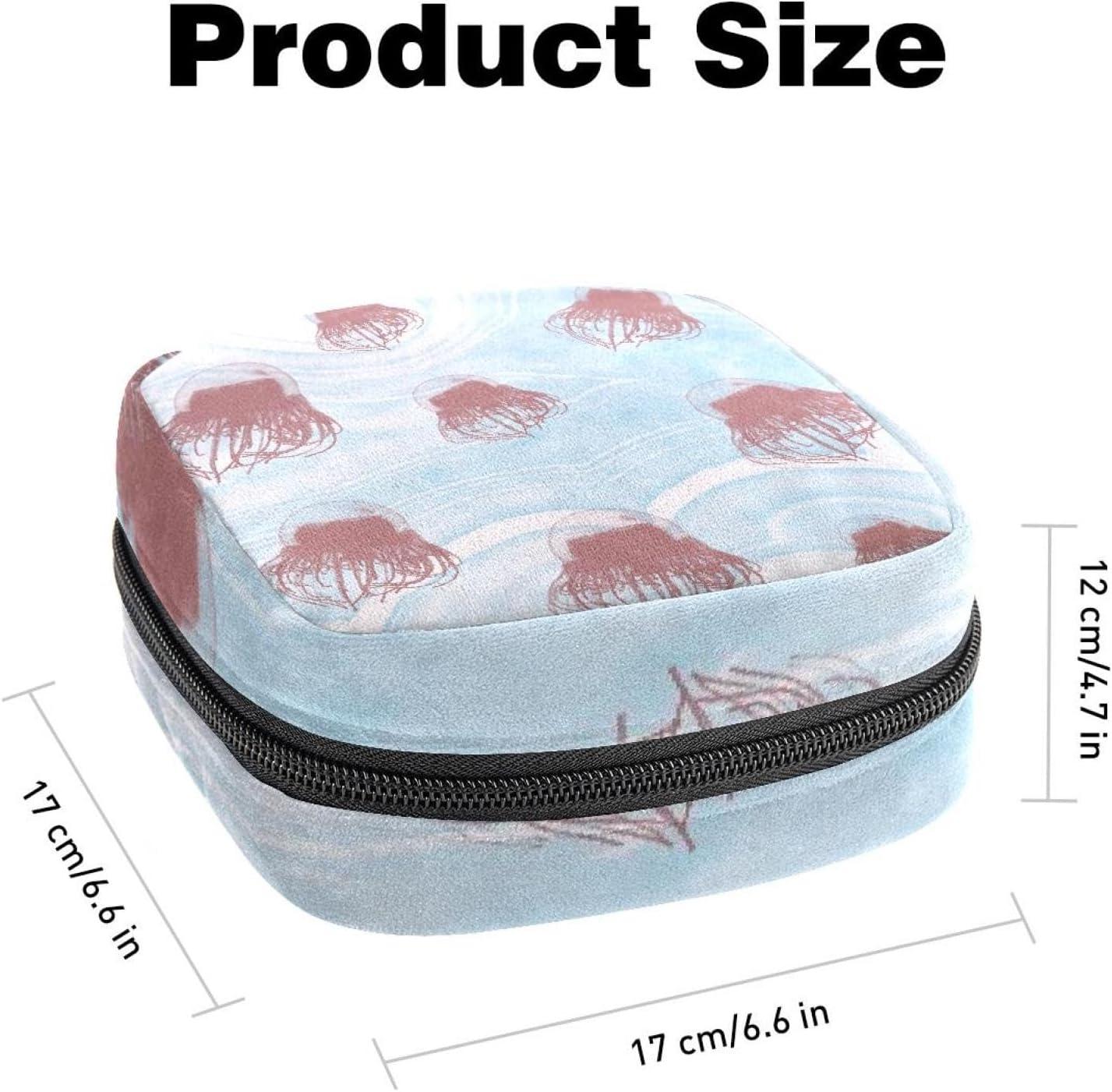 Ocean Shark Blue,Period Pouch Portable,Tampon Storage Bag,Tampon Holder for  Purse Feminine Product Organizer