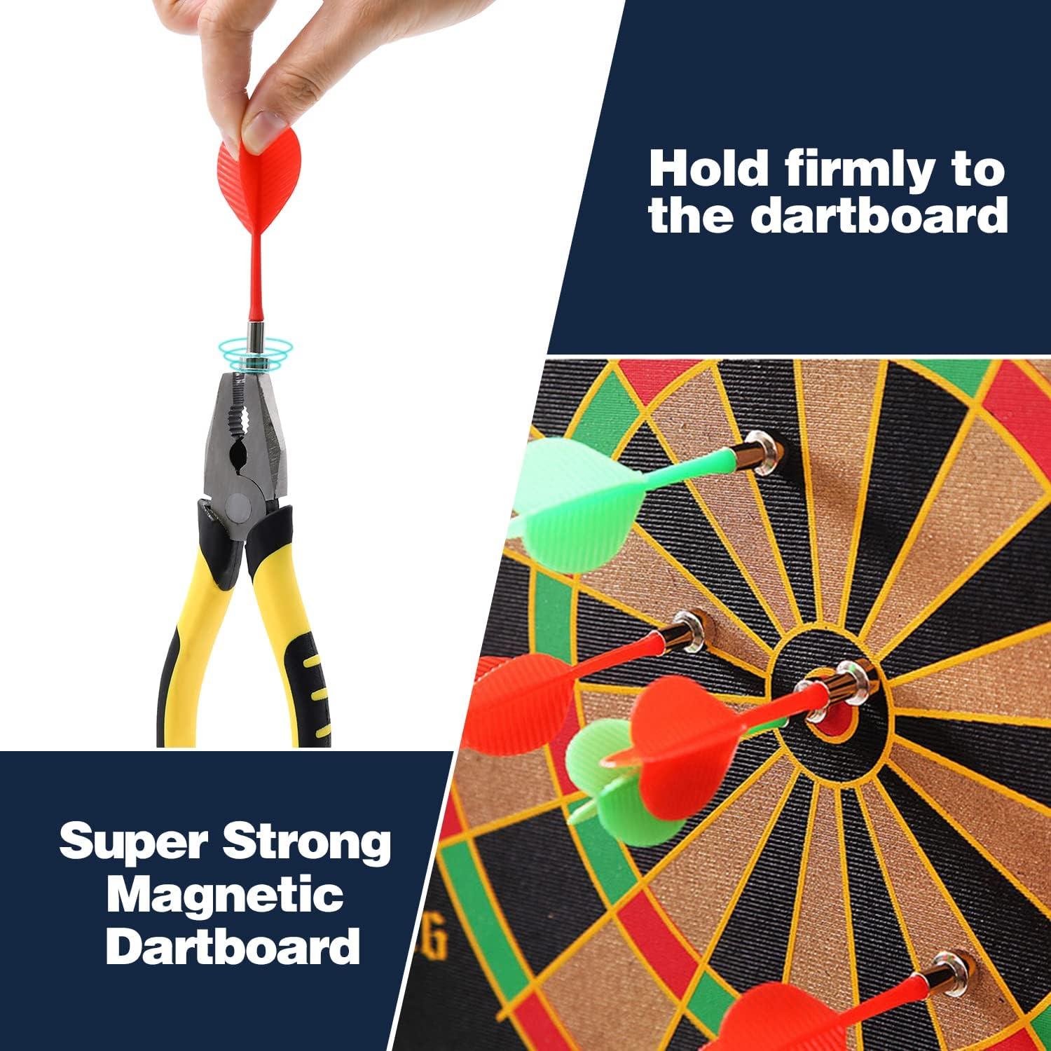 CX L SUM Magnetic Dart Board, Indoor Outdoor Dart Games for Kids with 12pcs Magnetic  Darts, Safety Toy Games, Rollup Double Sided Board Game Set for Gifts