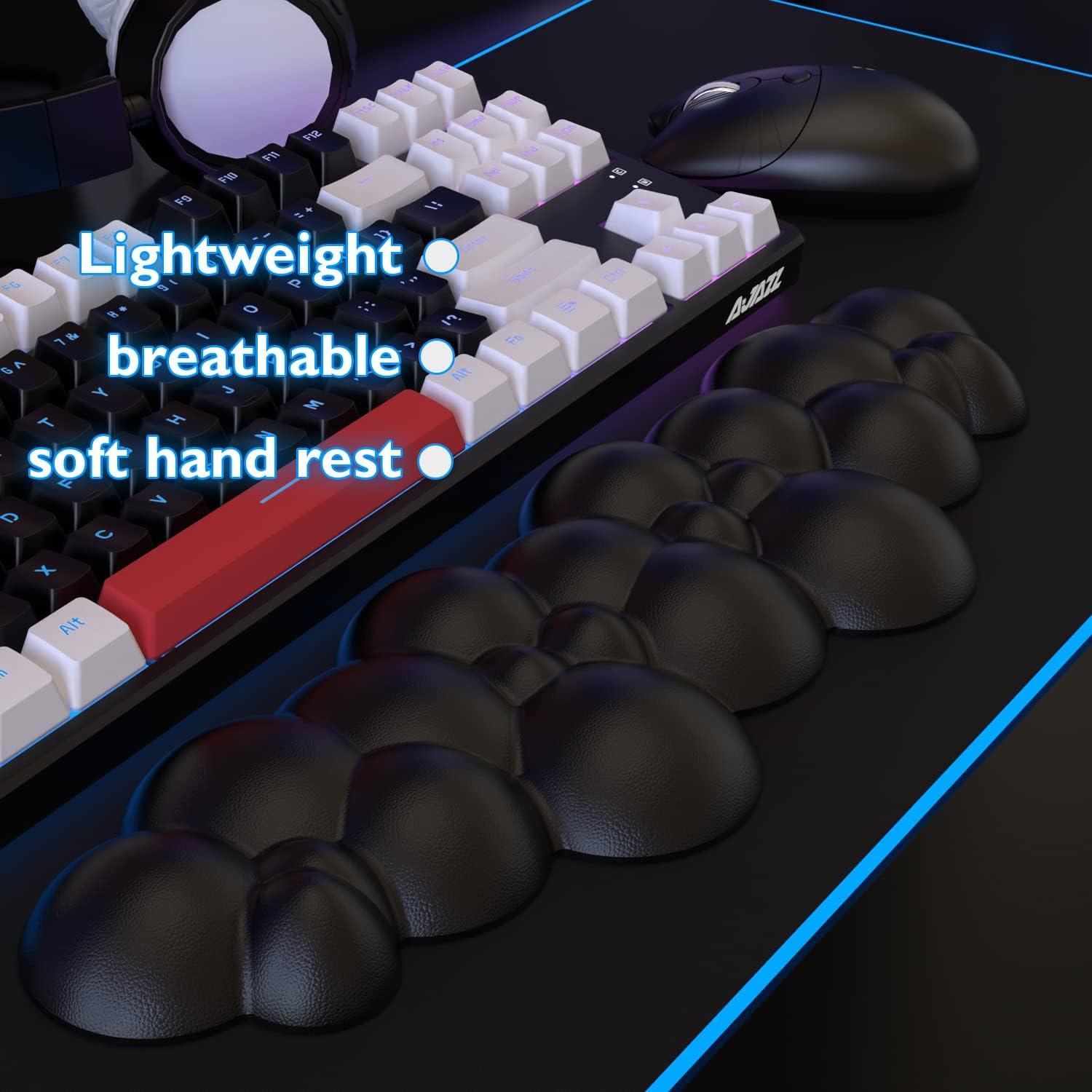 ATTACK SHARK Gaming Keyboard Wrist Rest Pad,Memory Foam Keyboard Palm Rest,  Ergonomic Hand Rest,Wrist Rest for Computer