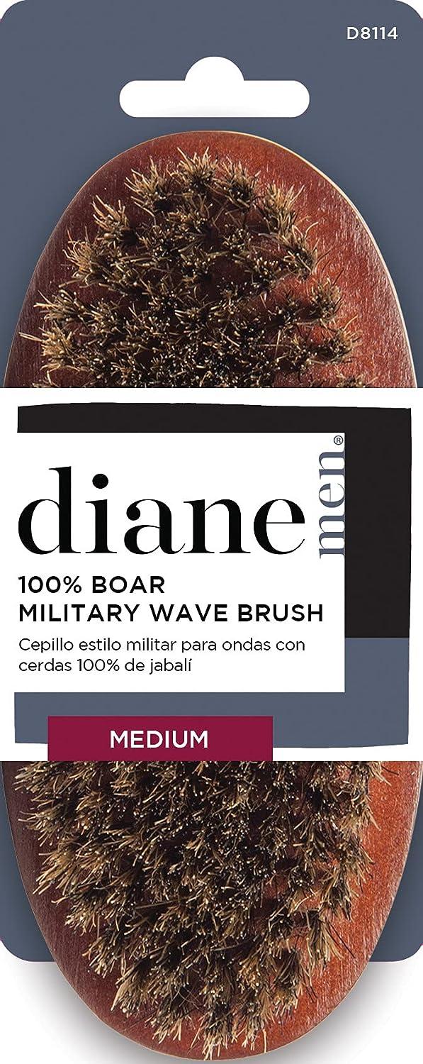 Diane Premium Boar Bristle Brush for Men Double Sided, Medium and Firm  Bristles for Thick Coarse Hair Use for Smoothing, Wave Styles, Soft on  Scalp, Club Handle, D8115