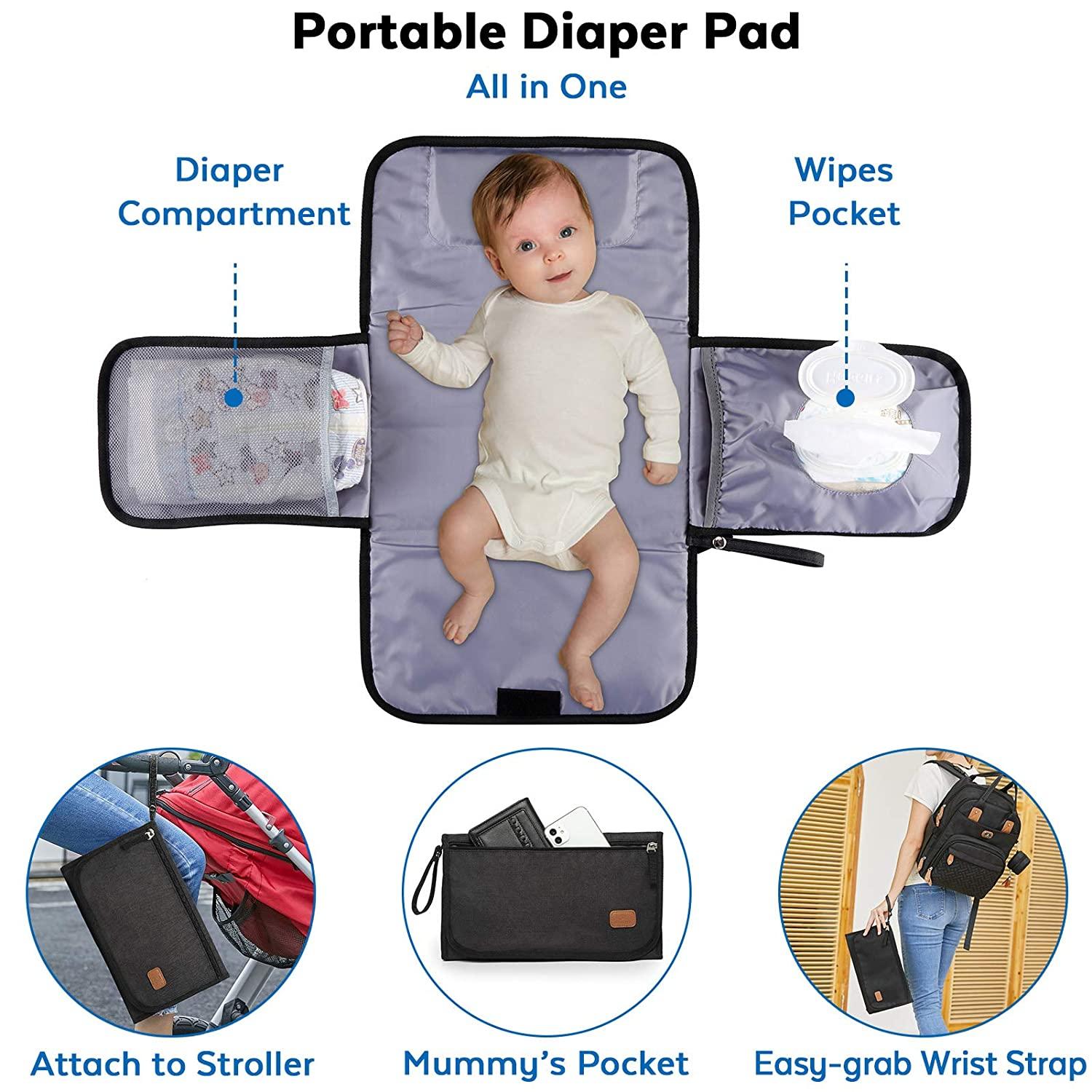  Baby Stroller Organizer Bag with Cup Holder Diaper Storage  Multiple Pockets Phone Pocket and Instant Wipe Access Pocket Baby Stroller  Organizers Bag for Moms (D) : Baby