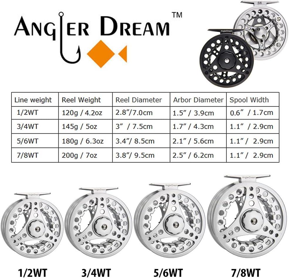1/2WT 3/4WT 5/6WT 7/8WT) Fly Reel with Line Combo Aluminum Alloy Large  Arbor Fly Fishing Reels Weight Forward Fly Line with Braided Backing Taper  Leader Pre-Tied - Buy Online - 77401480