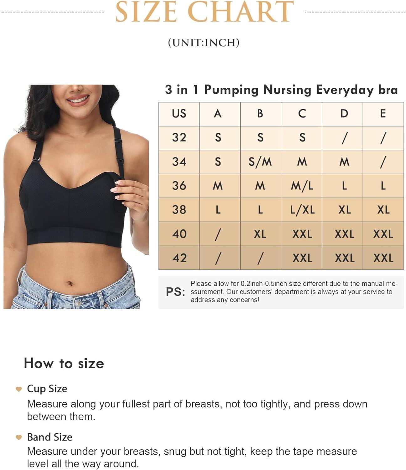 HOFISH 3-in-1 Seamless Maternity Hands Free Pumping Bras for Daily