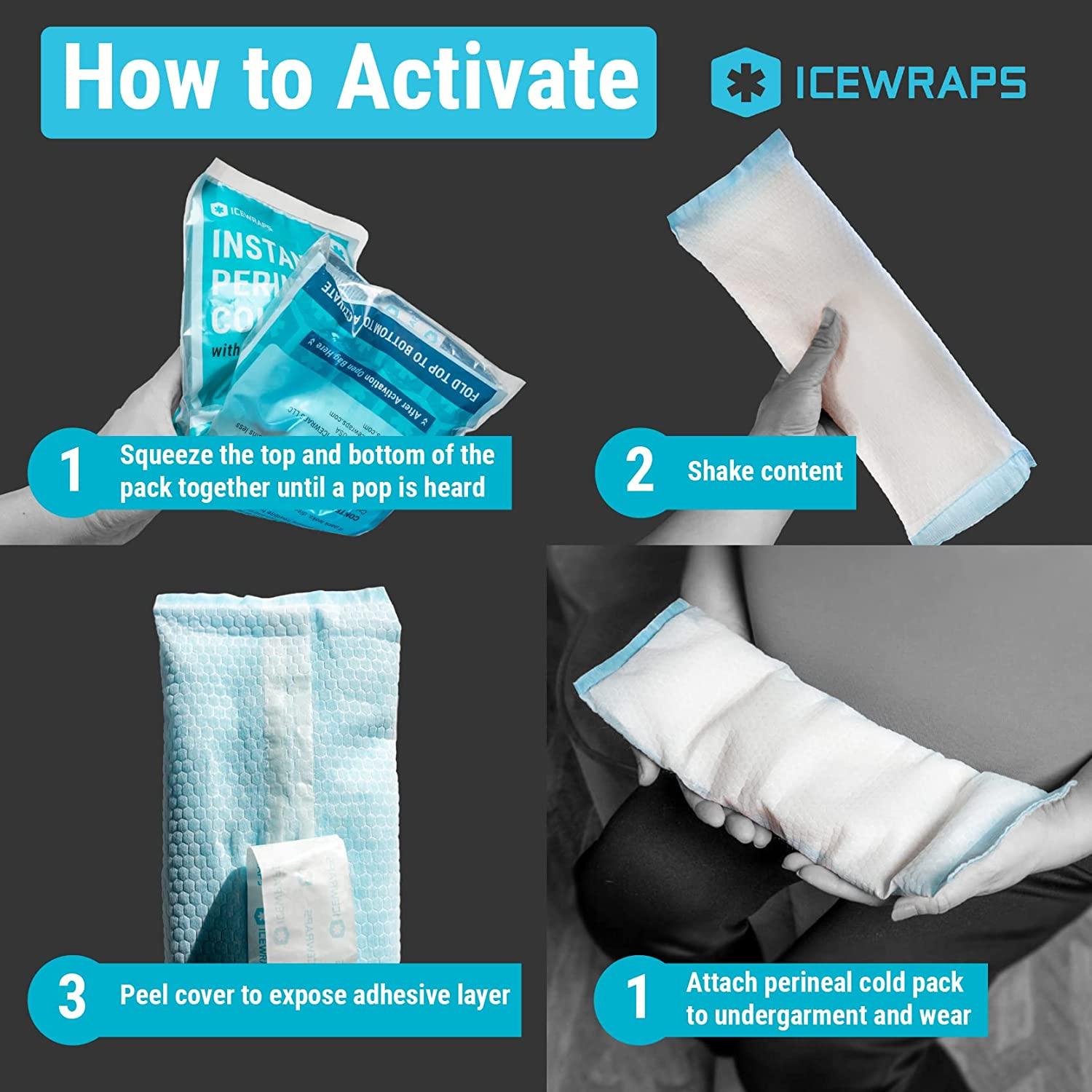 ICEWRAPS Instant Postpartum Pads for Women After Birth - Perineal