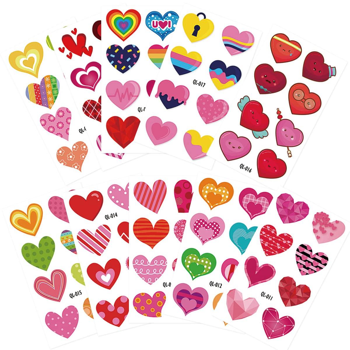 Tatuo 500 Pcs Valentine's Day Heart Cutouts Small 2'' Paper Hearts