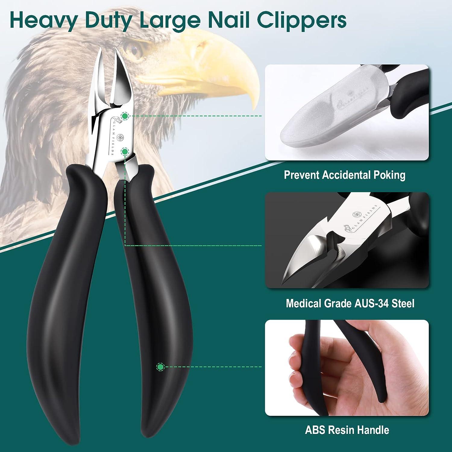 Toenail Clippers for Seniors Thick Toenails, Toe Nail Clippers Adult Thick  Nails Long Handle, Professional Heavy Duty Nail Clippers 6Pcs Black :  : Beauty & Personal Care