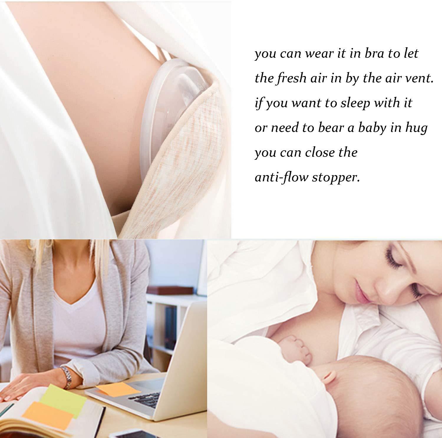 Upgrade Version Breast Shells Nipple Shield with Anti-Flow Stopper Therapy  Comfort for Sore Leaking Breast aFeeding Nursing Mother BPA Free Food Grade