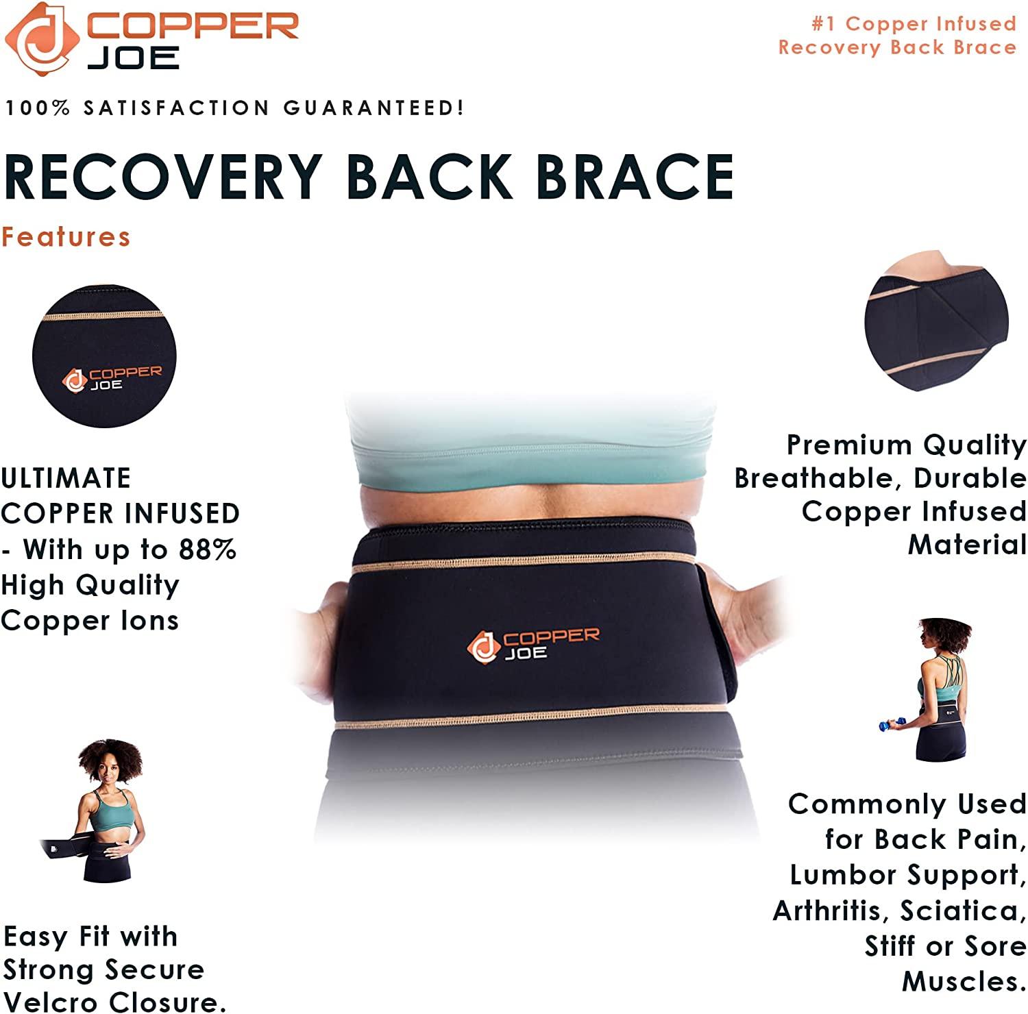  Copper Joe Back Brace for Lower Back Pain Relief, Back