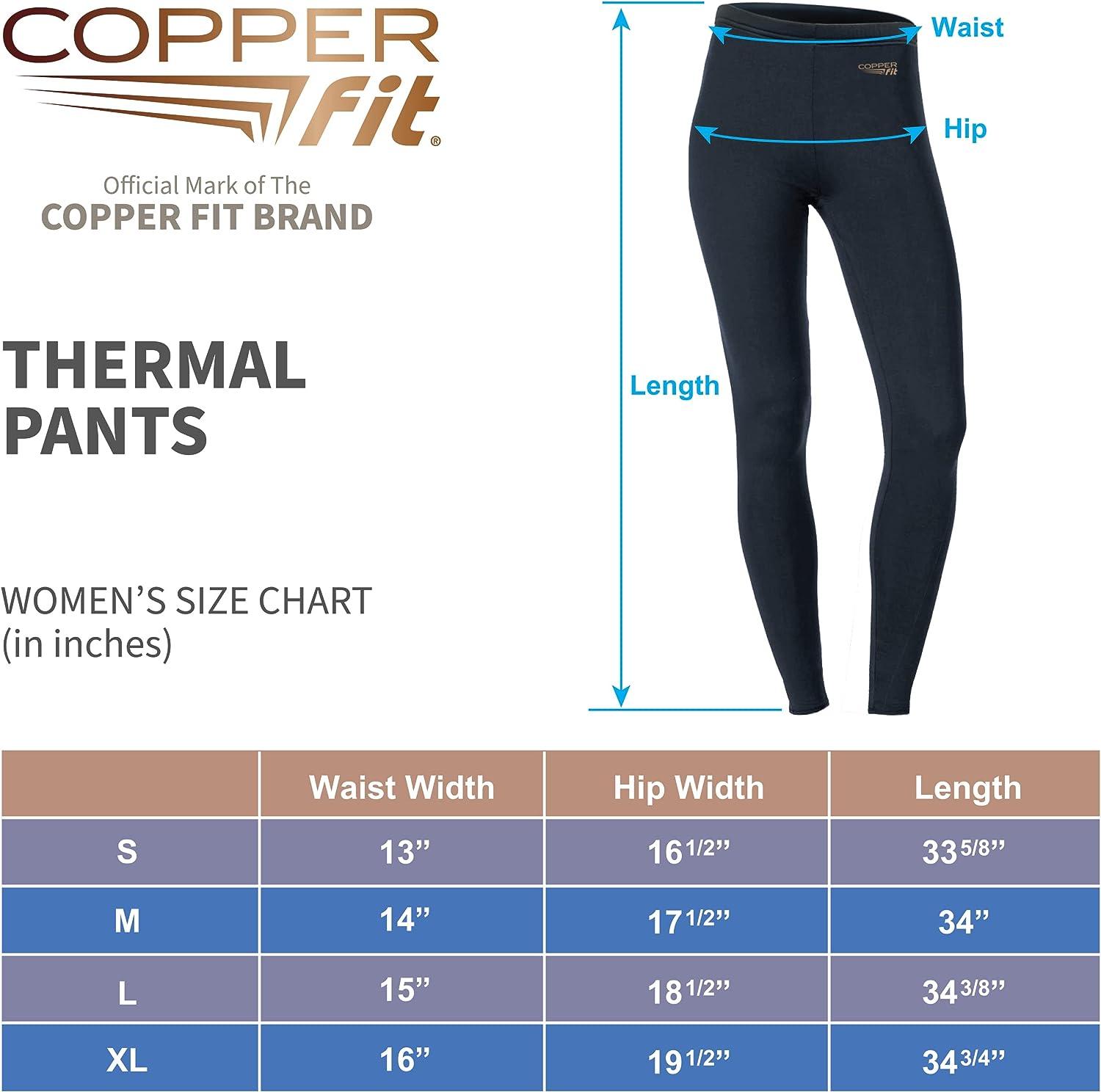 Copper Fit Women's Standard Copper Infused Thermal Pant Base Layer
