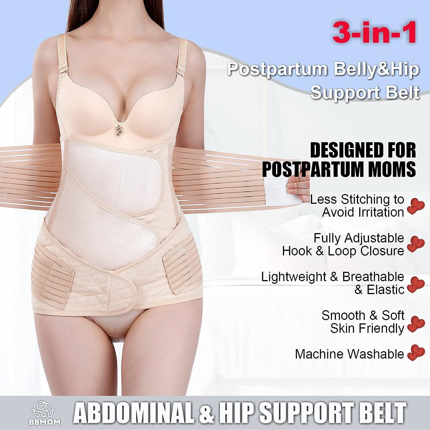 3 in 1 Postpartum Belly Wrap Band Belt, C Section Girdle Support