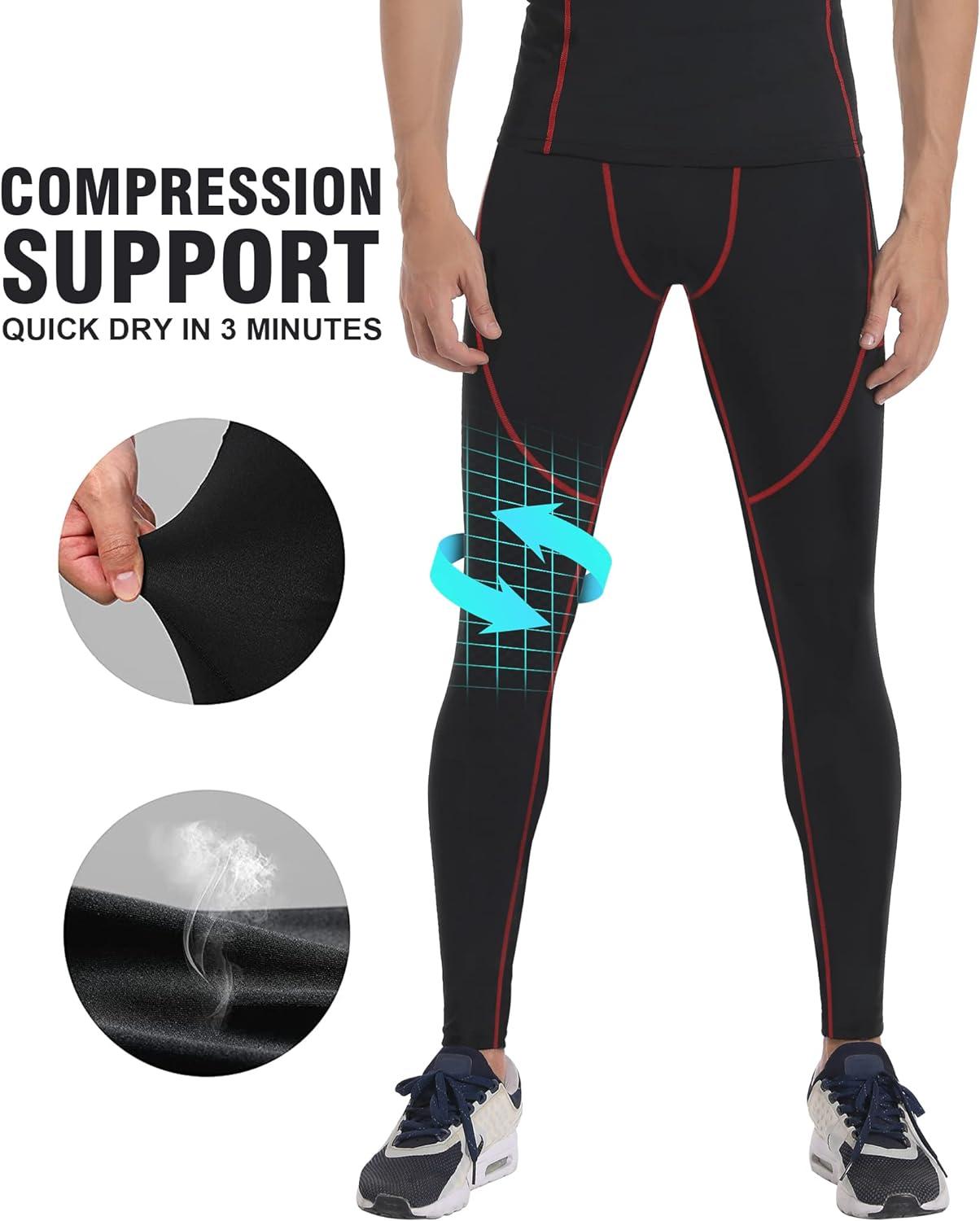 Milin Naco Men's Compression Pants Compression Leggings Sports