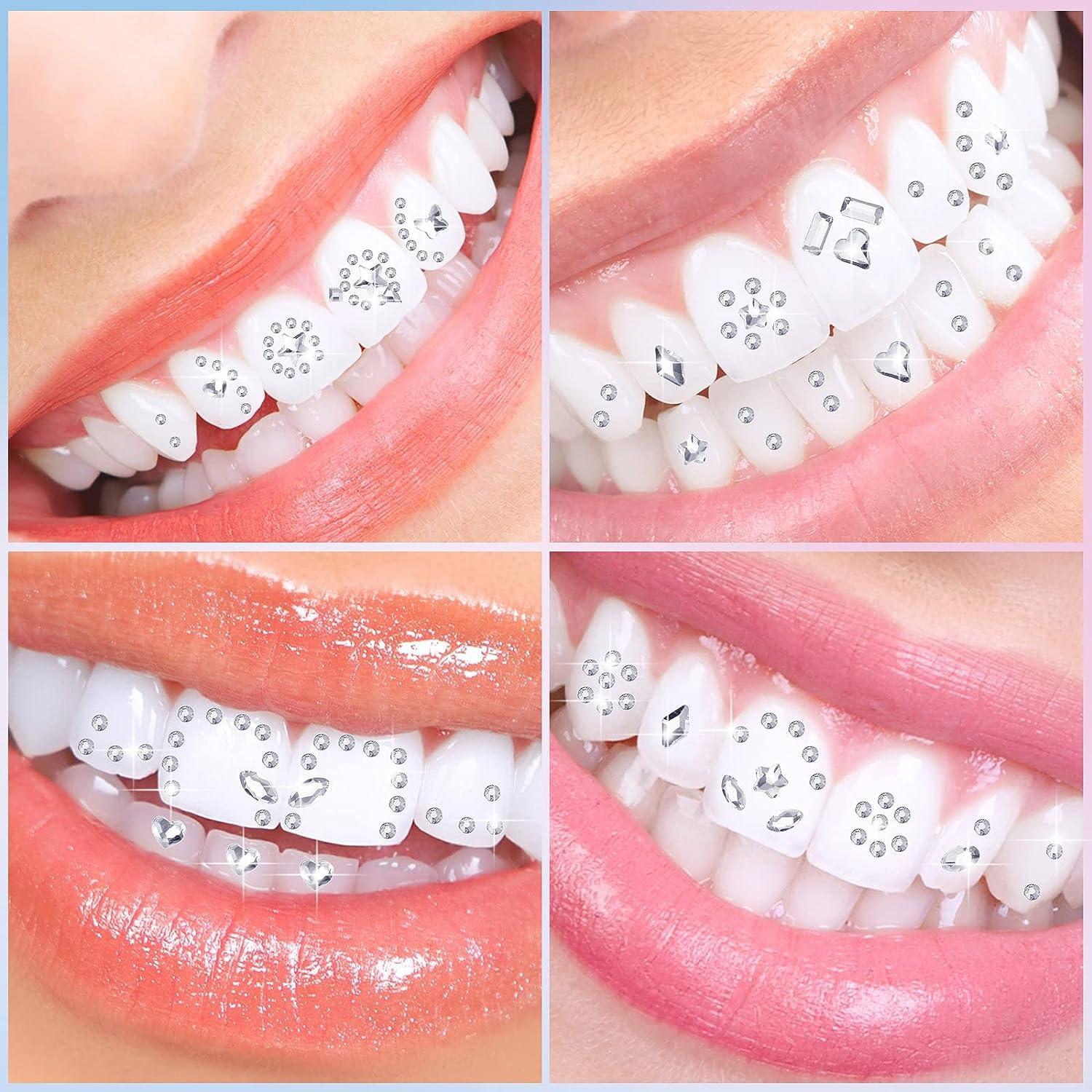  1 Set sweet smile gems teeth gems decor tooth gems for teeth  uptight white tooth polish mens tooth gem crystal tooth gems teeth jewelry  teeth jewels compact plastic Pack man 