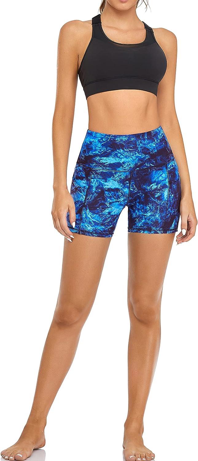 12) Oalka Women's Yoga Shorts With Side Pockets