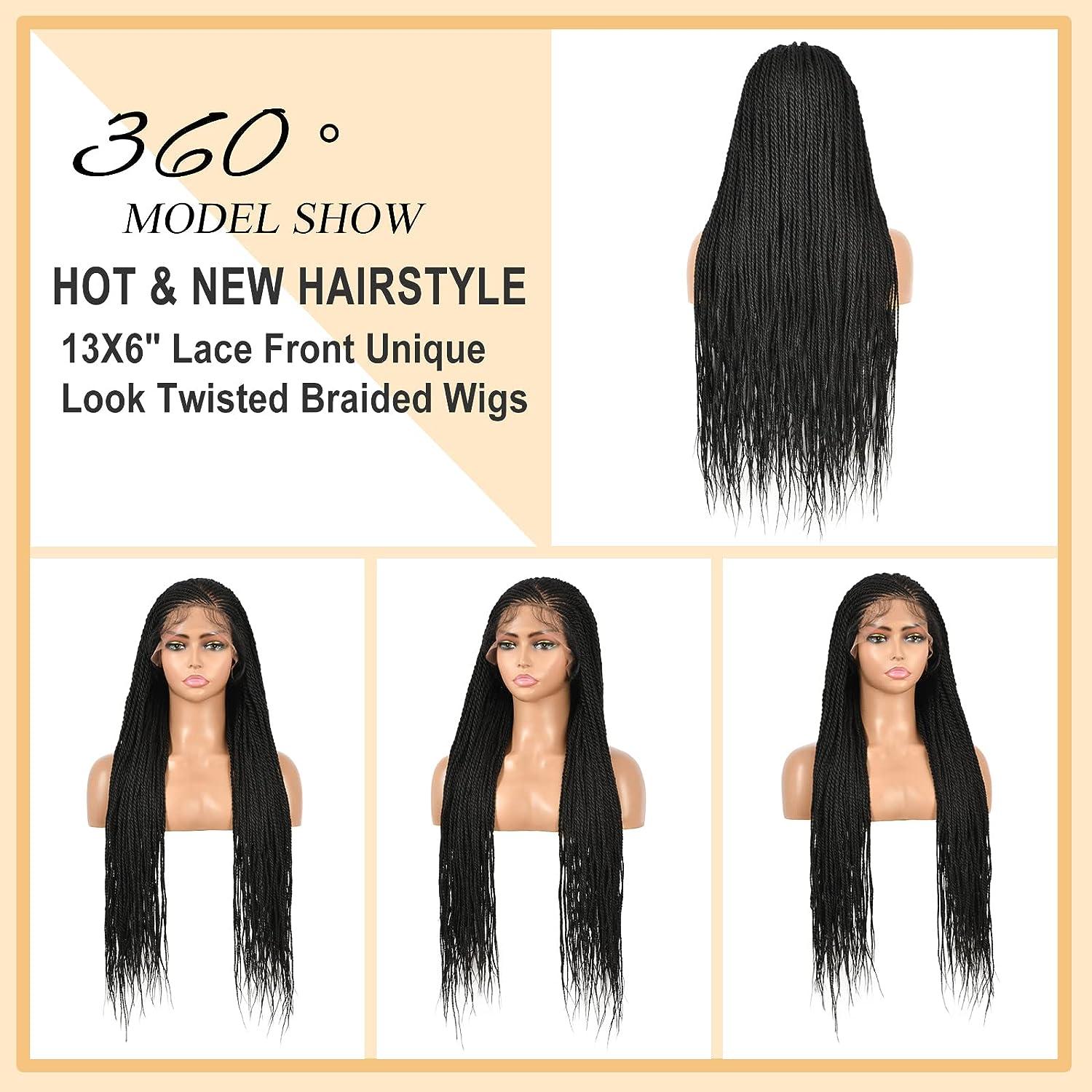 Jumbo Braided Brinbea Braided Wig With Full Lace Front In Black