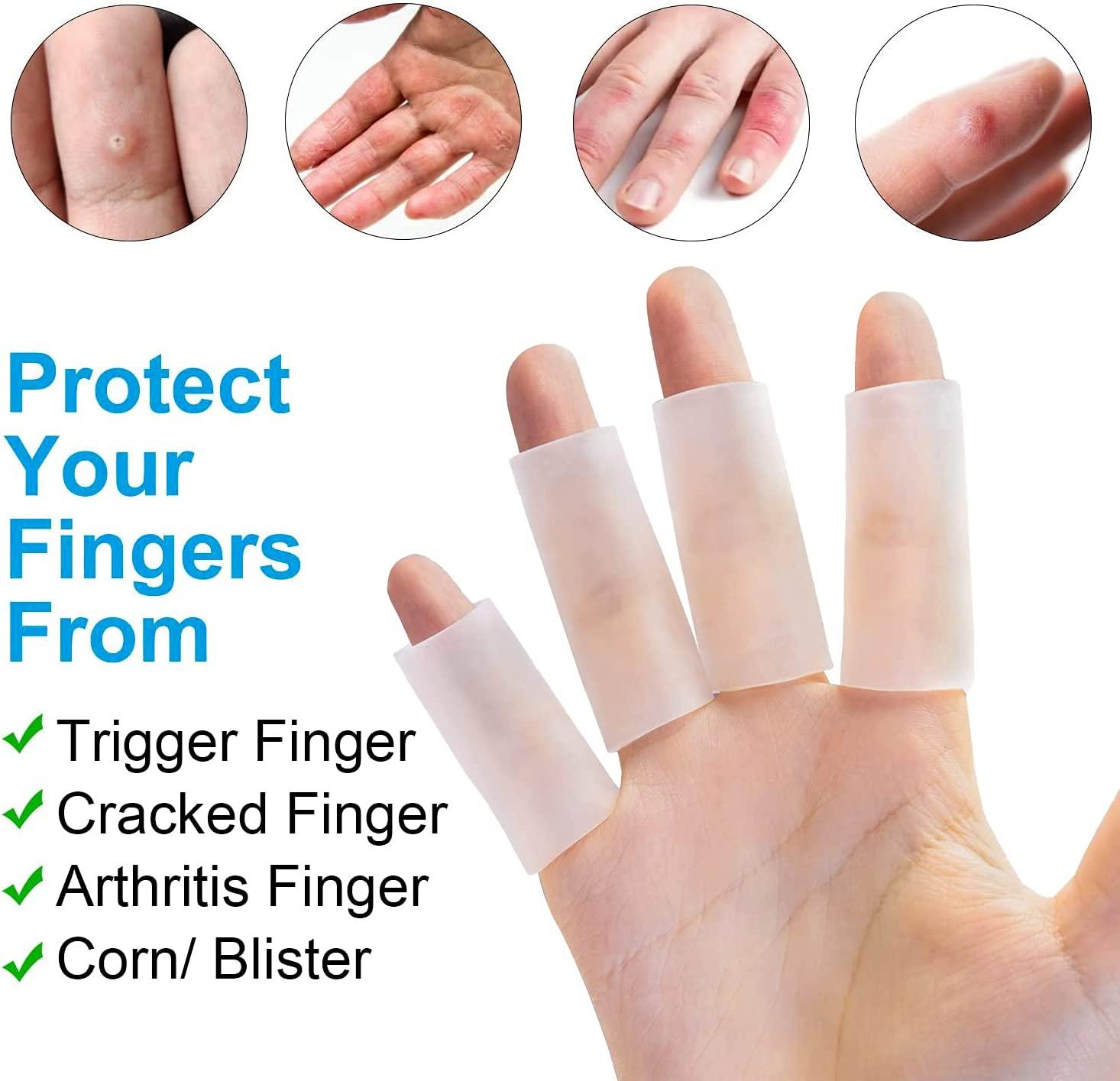 Buy Sumifun Finger Cots, 10 Gel Finger Protector for Callus, Scald, Thorn,  Cracked Finger, Finger Tubes for Crafting, Basketball, Volleyball,  Gardening, Sports, Reduce Rubbing, , Beige Online at desertcartINDIA