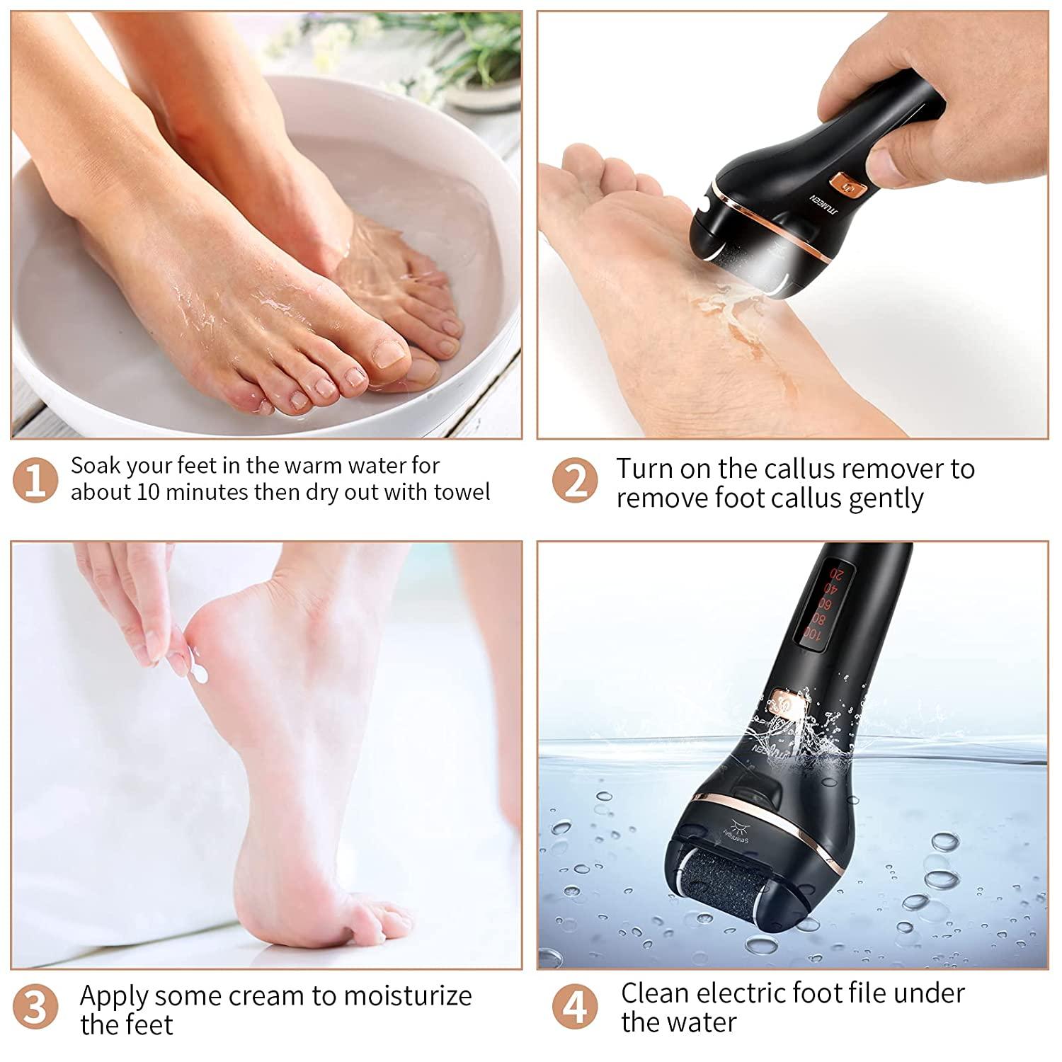 Callus Remover for Feet: Electric Foot Scrubber JTLMEEN Waterproof