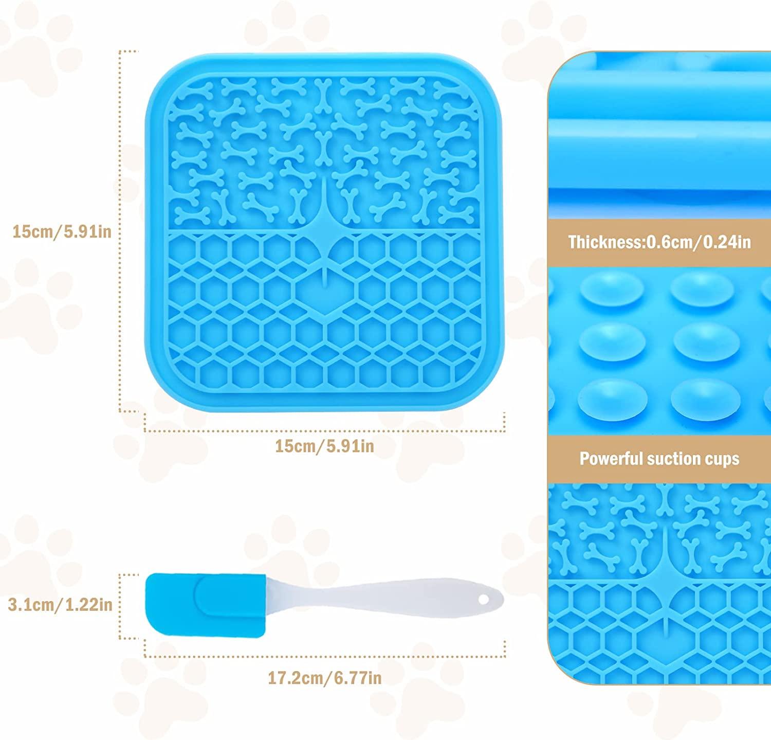 EAVPORT Dog Lick Pad, Peanut Butter Slow Feeder Lick Mat for Dogs with  Suction Cups, Distraction Device for Pet Bathing, Grooming and Training