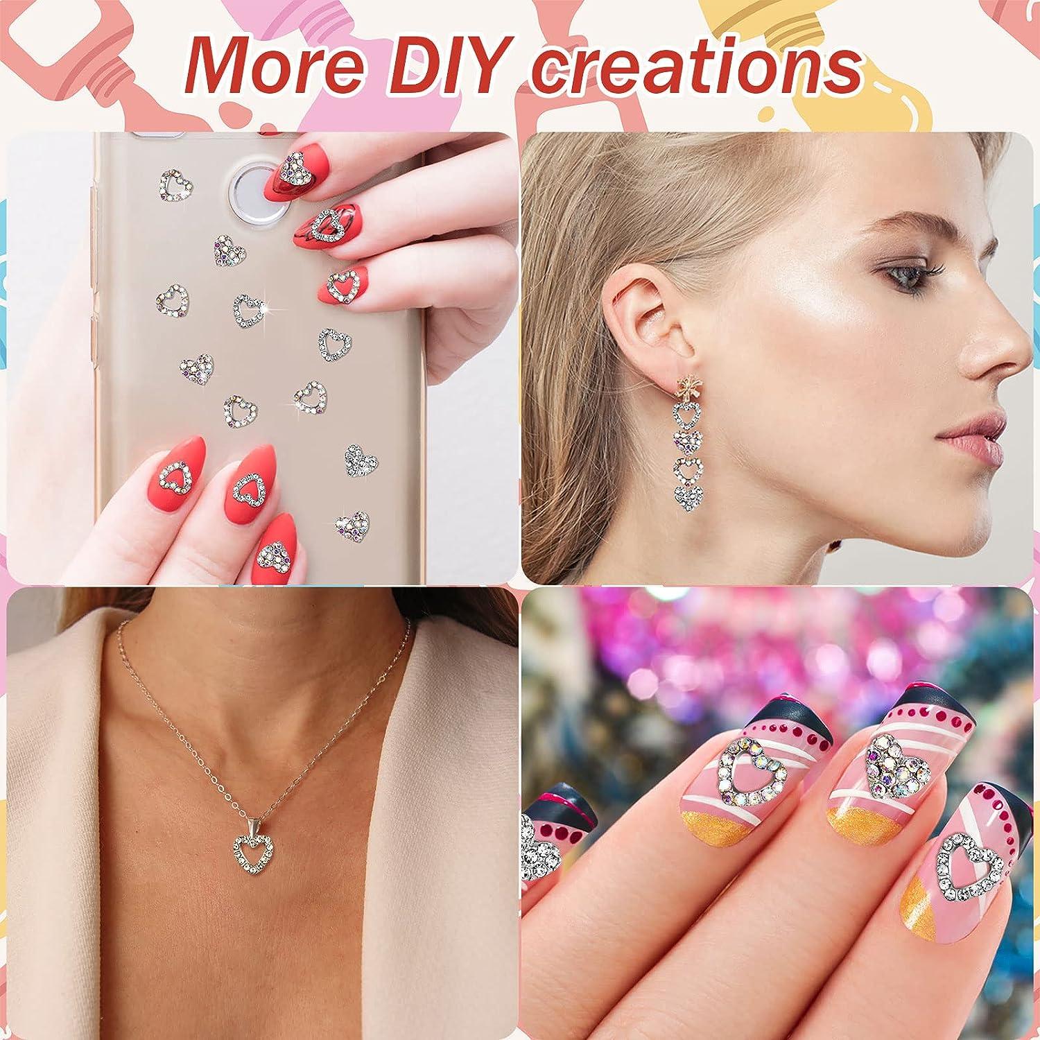 Heart & Bow Nail Jewelry Valentine/ 3D Nail Charms /nail Art Decoration DIY  Craft 