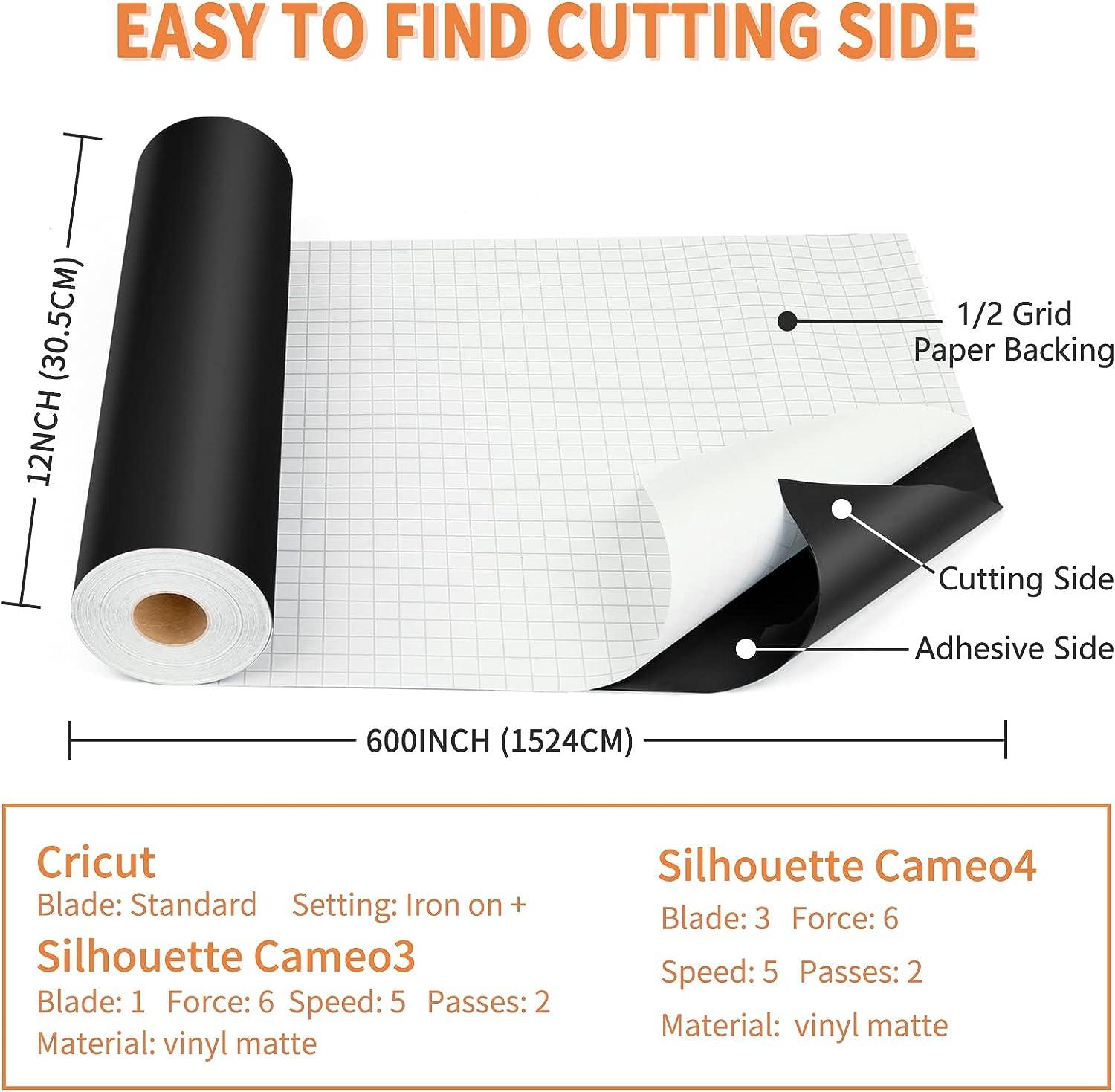 Permanent Adhesive Backed Matte Vinyl Sheets by EZ Craft USA - 12 x 12 -  40 Sheets Works with Cricut & Other Cutters 