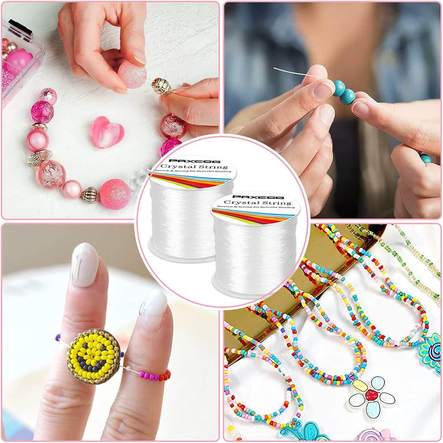 Kids Bead Jewelry Making with Crystal String for Bracelets