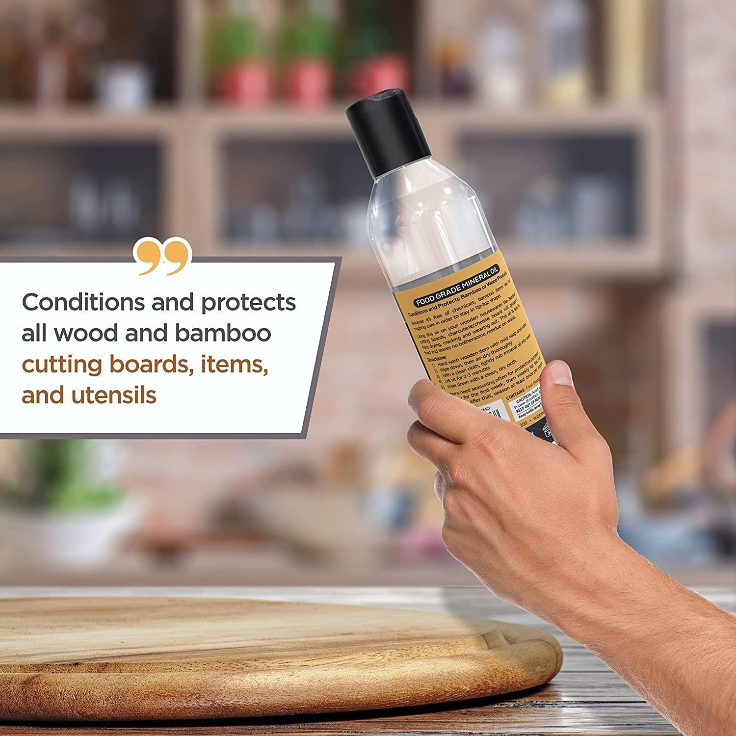 Wood Master's Secret Non Toxic, Food Safe Cutting Board Oil, Conditioner &  Sealer. 100% Plant Based. Exceeds FDA Food Contact Surface Regulations.  Also Works On Butcher Blocks, Wood Counters & More 