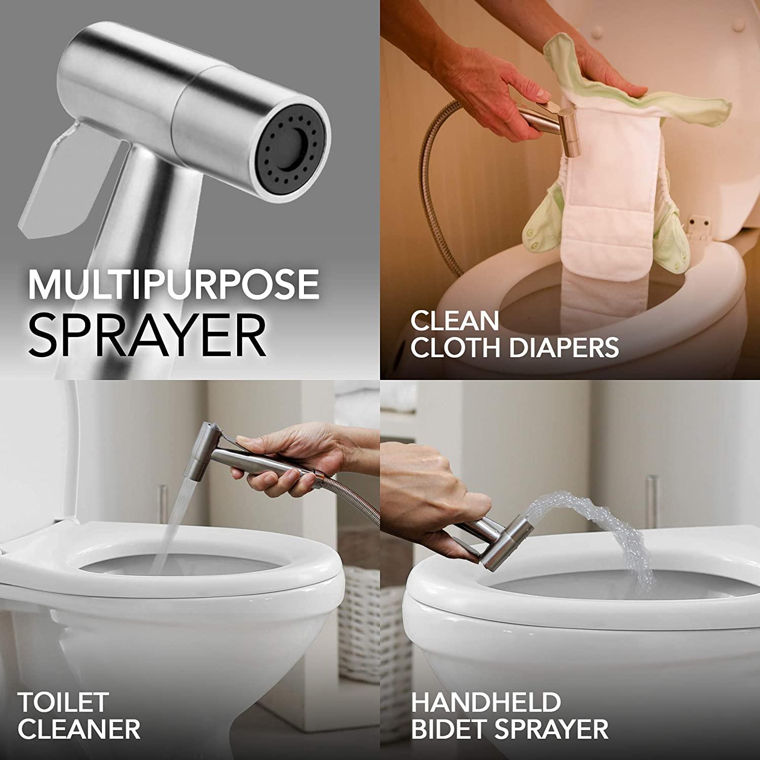 Handheld Toilet Bidet Sprayer Bathroom Shower Kit with T Adaptor