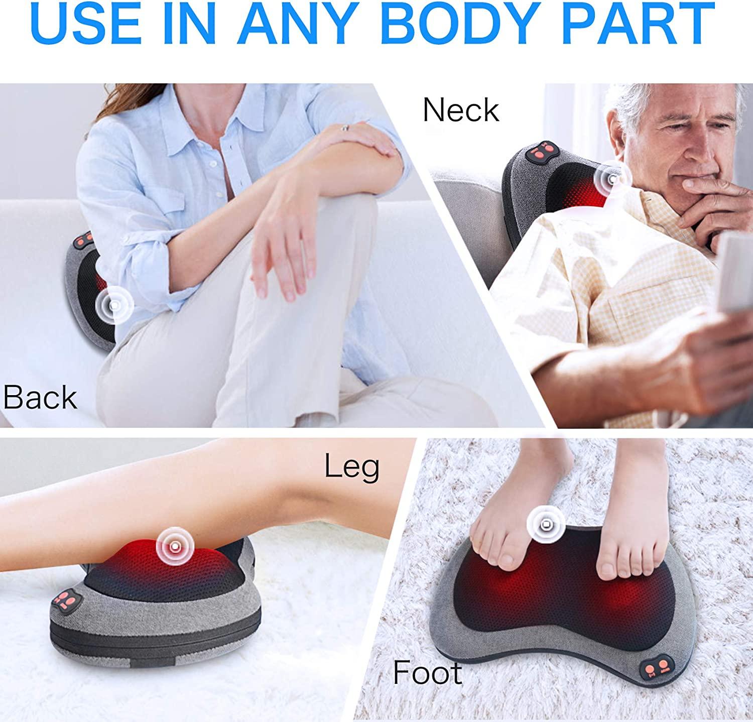  Massager with Heat - Deep Tissue Kneading Electric