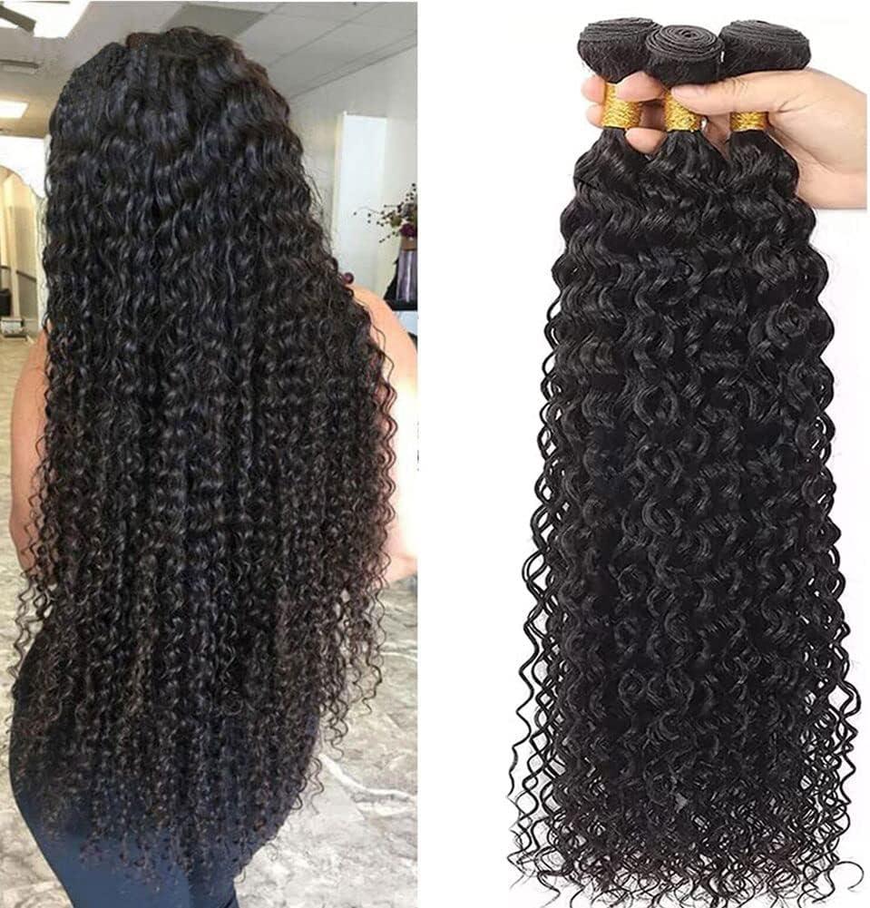 Brazilian Water Wave Human Hair Weave 4 Bundles 12 Inch 10A Grade 50g/Pc  Unprocessed Virgin Remy Hair Extensions Wet And Wavy Natural Black Color