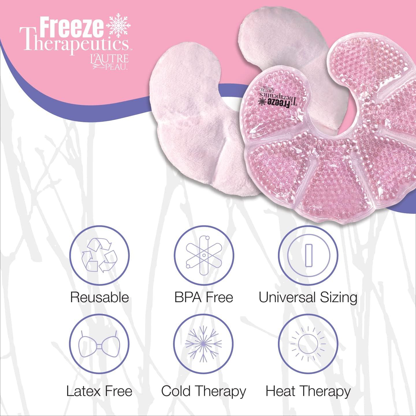 Hot Cold Gel Bead Breast Therapy Pack,Breast Ice Packs for  Breastfeeding,Relief for Breastfeeding,Nursing Pain,  Mastitis,Engorgement,Plugged Ducts