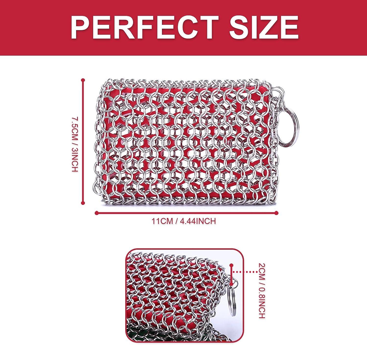 Lodge Chainmail Scrubbing Pad, Red