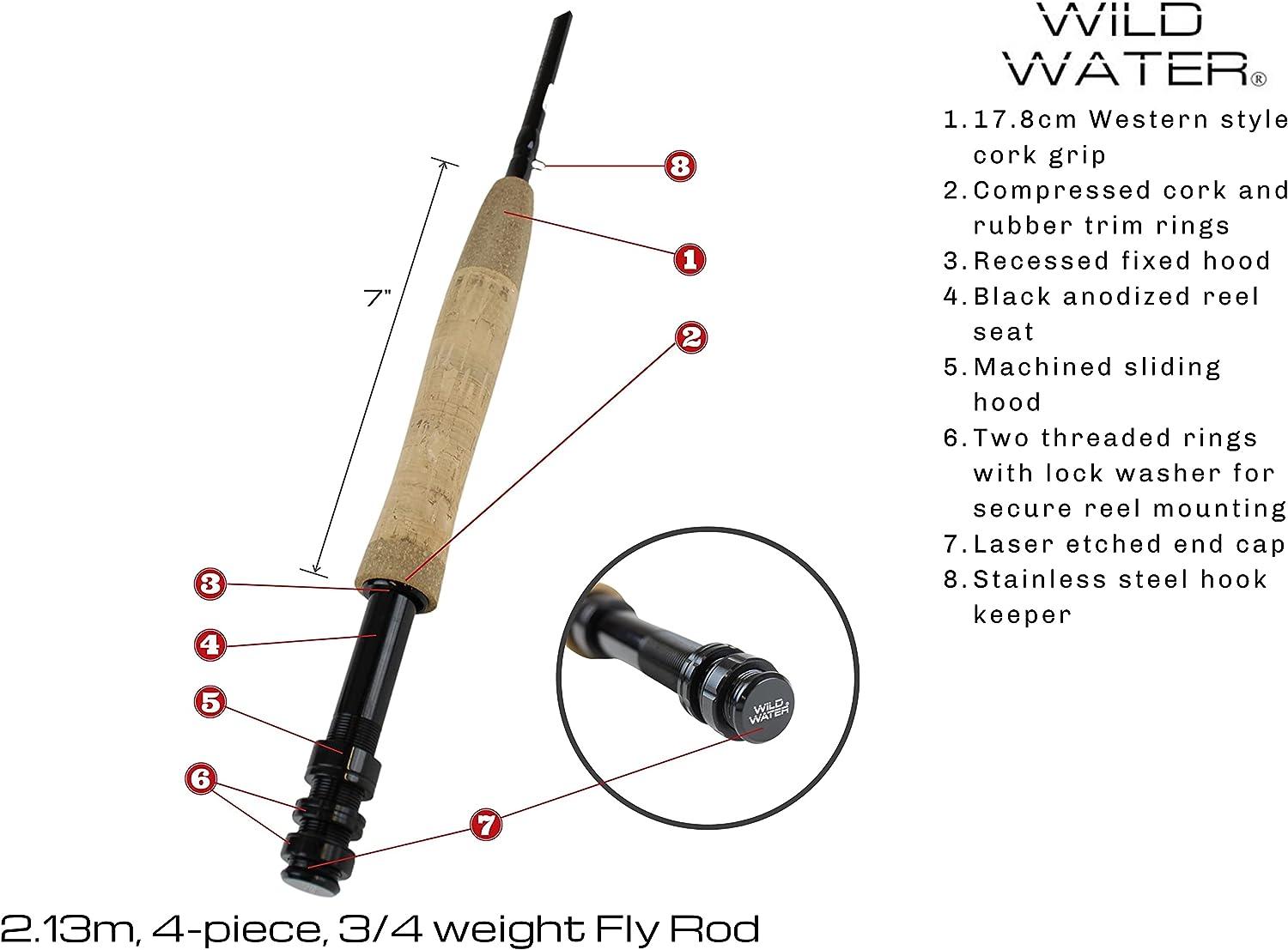 9' Fly Fishing Rod Reel Combo with Lure Line Carry Bag 20 Flies Complete  Starter Package Fly Fishing Kit