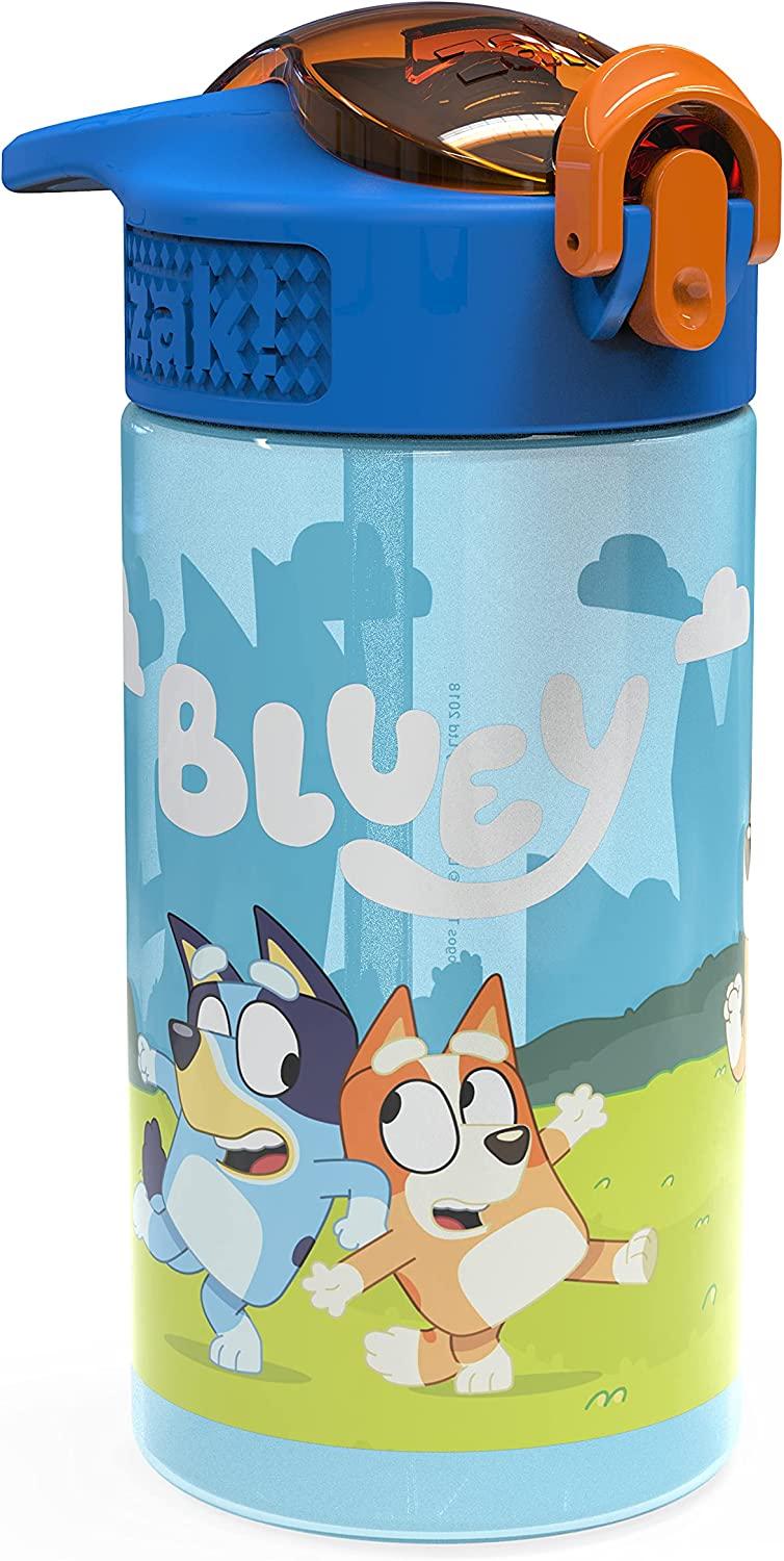 Bluey Kids Leak Proof Water Bottle with Push Button Lid and Spout