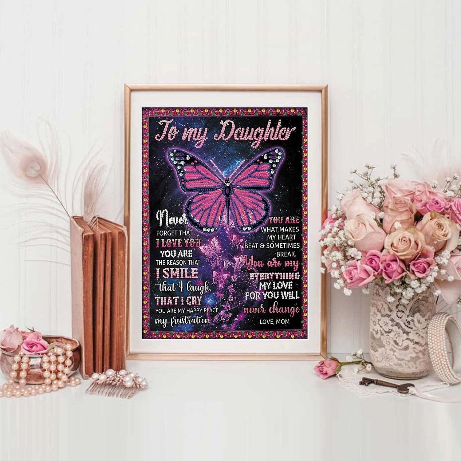 Butterfly Diamond Painting Kits for Adults Beginner ,5D DIY Full Drill Diamond  Art for Home Decor Gifts 12x16inch 